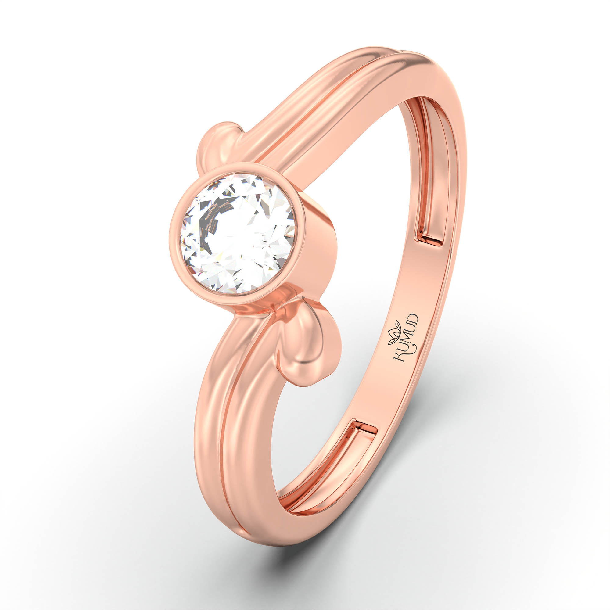 Lab-Grown Diamond Solitaire Ring for Women in 18K Rose Gold – 0.25 Ct Round, 3 g (Design K11-19-BBZAA) thumbnail