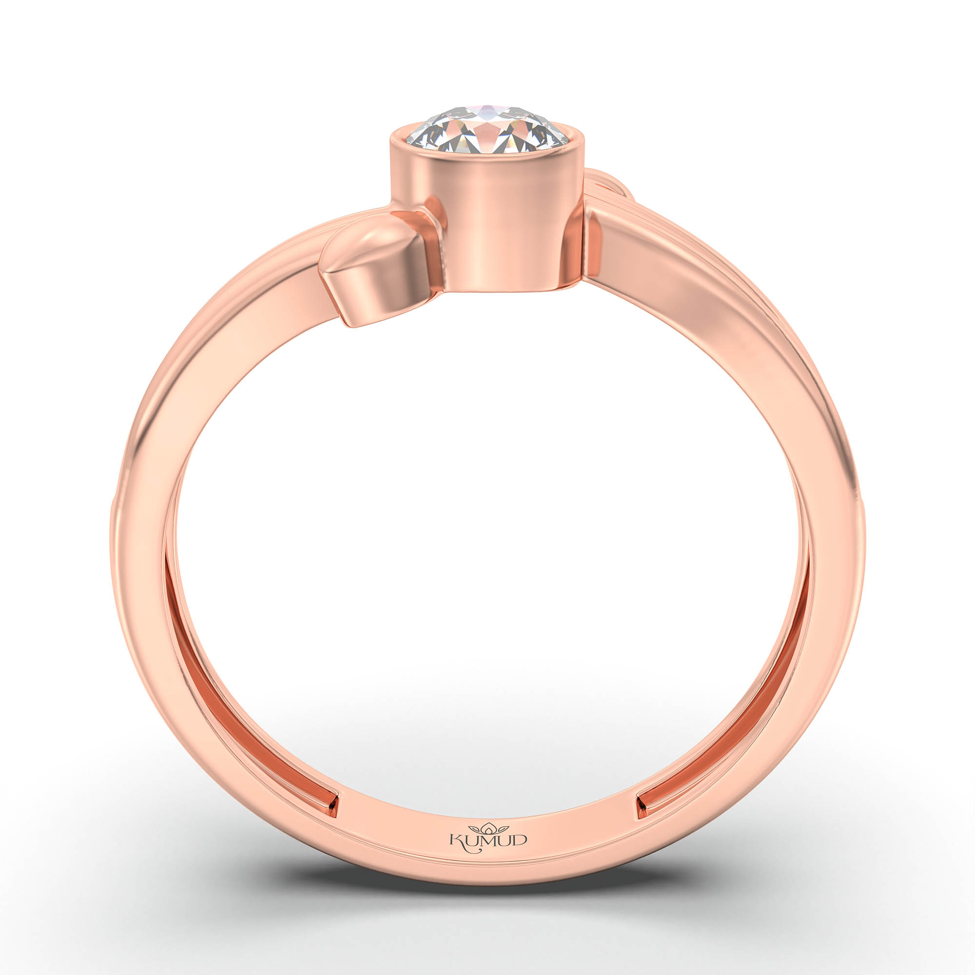 Lab-Grown Diamond Solitaire Ring for Women in 18K Rose Gold – 0.25 Ct Round, 3 g (Design K11-19-BBZAA) thumbnail