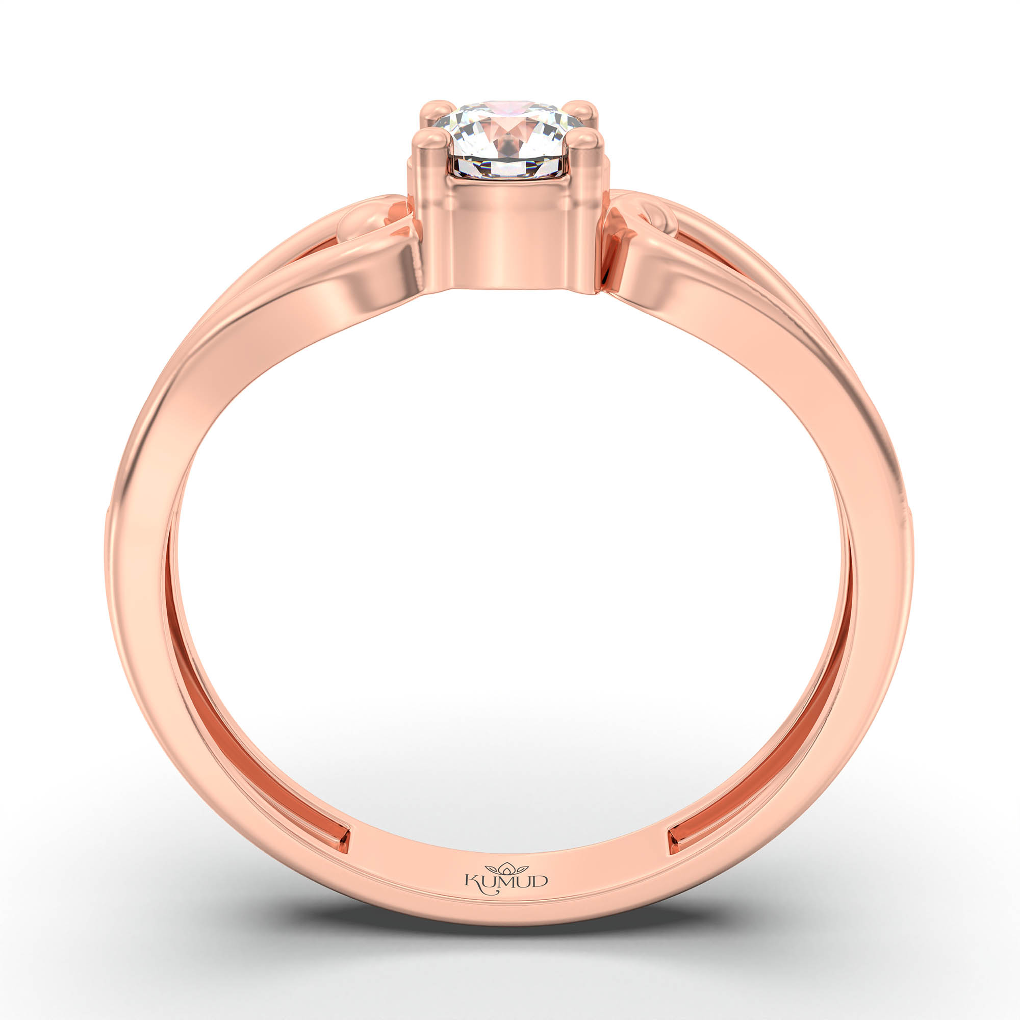 Lab-Grown Diamond Solitaire Ring for Women in 18K Rose Gold – 0.25 Ct Round, 3 g (Design K11-20-APGAA) thumbnail