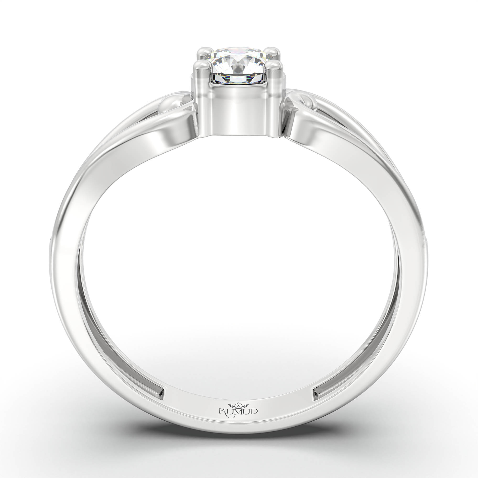 Lab-Grown Diamond Solitaire Ring for Women in 18K White Gold – 0.25 Ct Round, 3 g (Design K11-20-APGAA) thumbnail