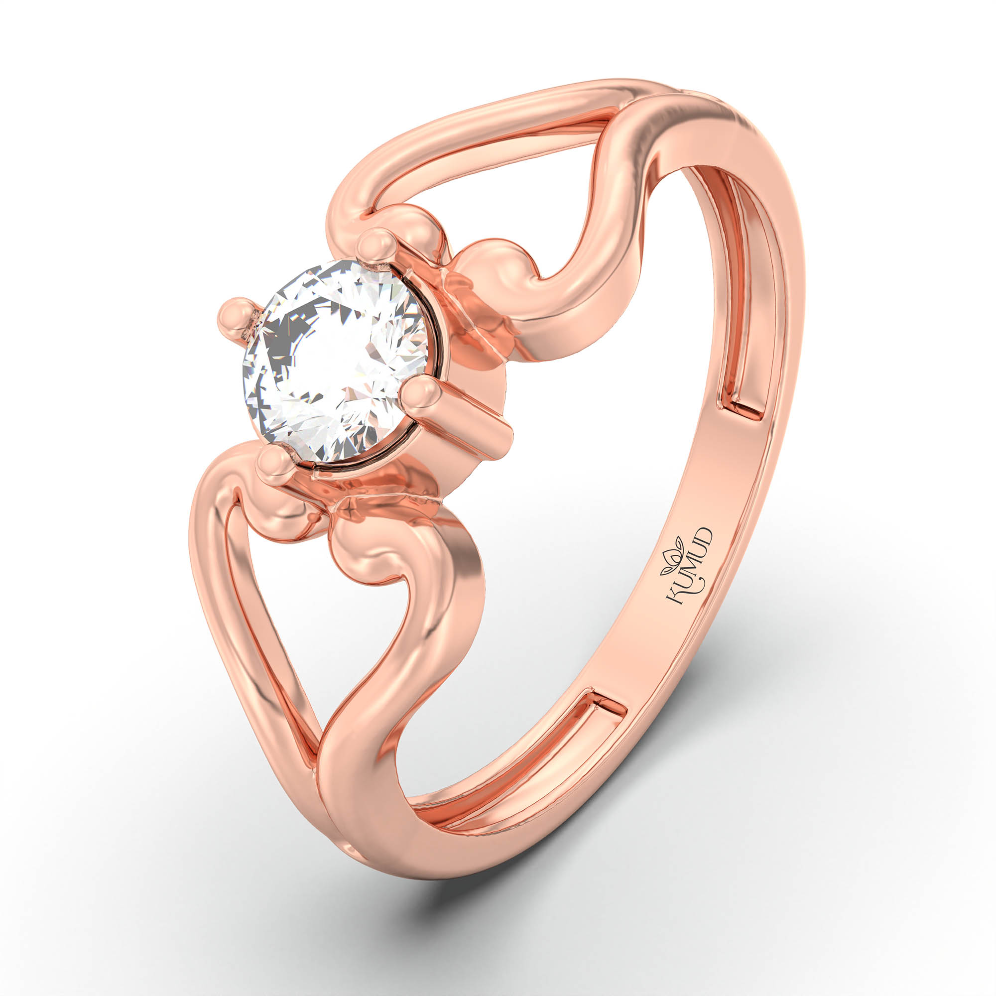 Lab-Grown Diamond Solitaire Ring for Women in 18K Rose Gold – 0.25 Ct Round, 3 g (Design K11-22-APGAA) thumbnail