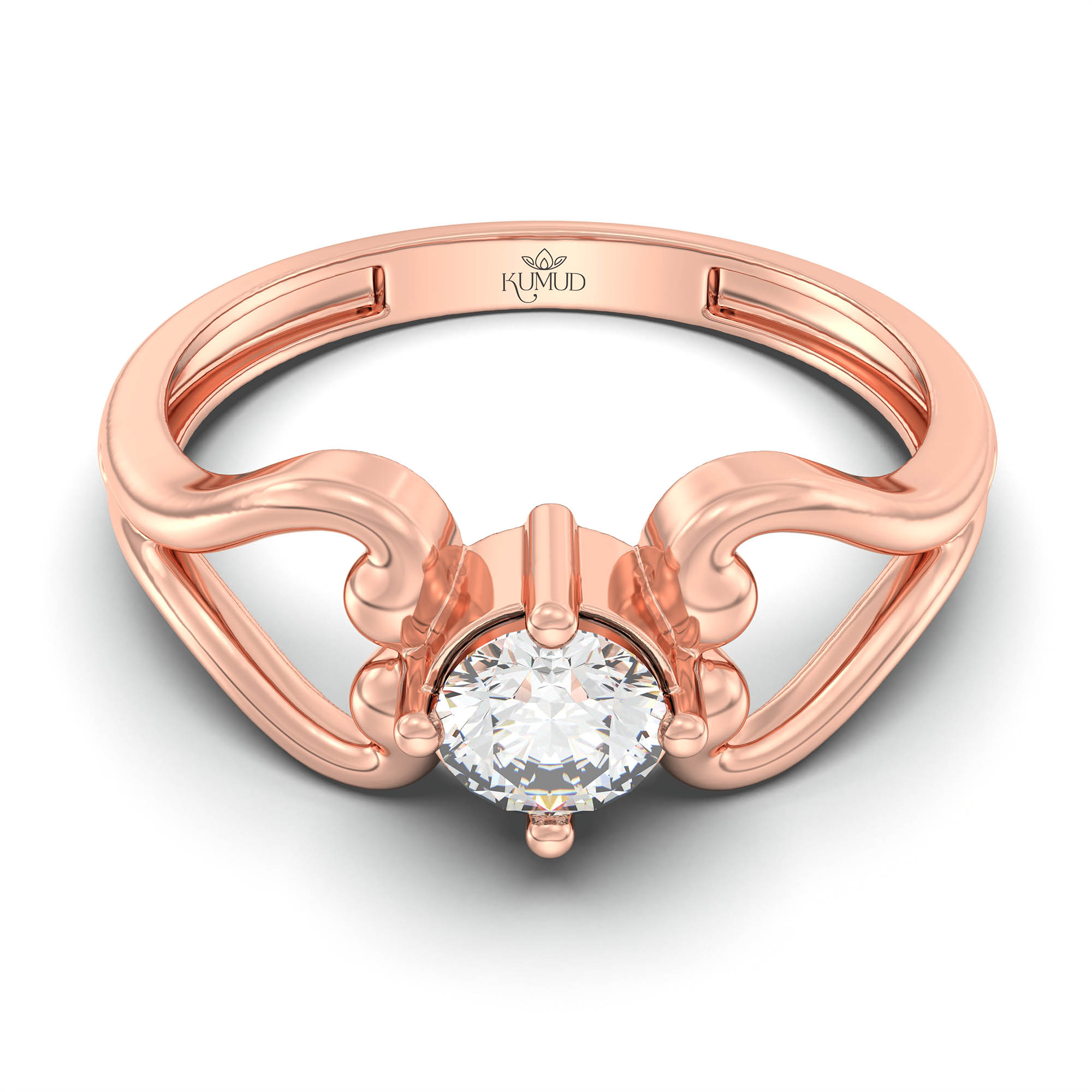 Lab-Grown Diamond Solitaire Ring for Women in 18K Rose Gold – 0.25 Ct Round, 3 g (Design K11-22-APGAA) thumbnail