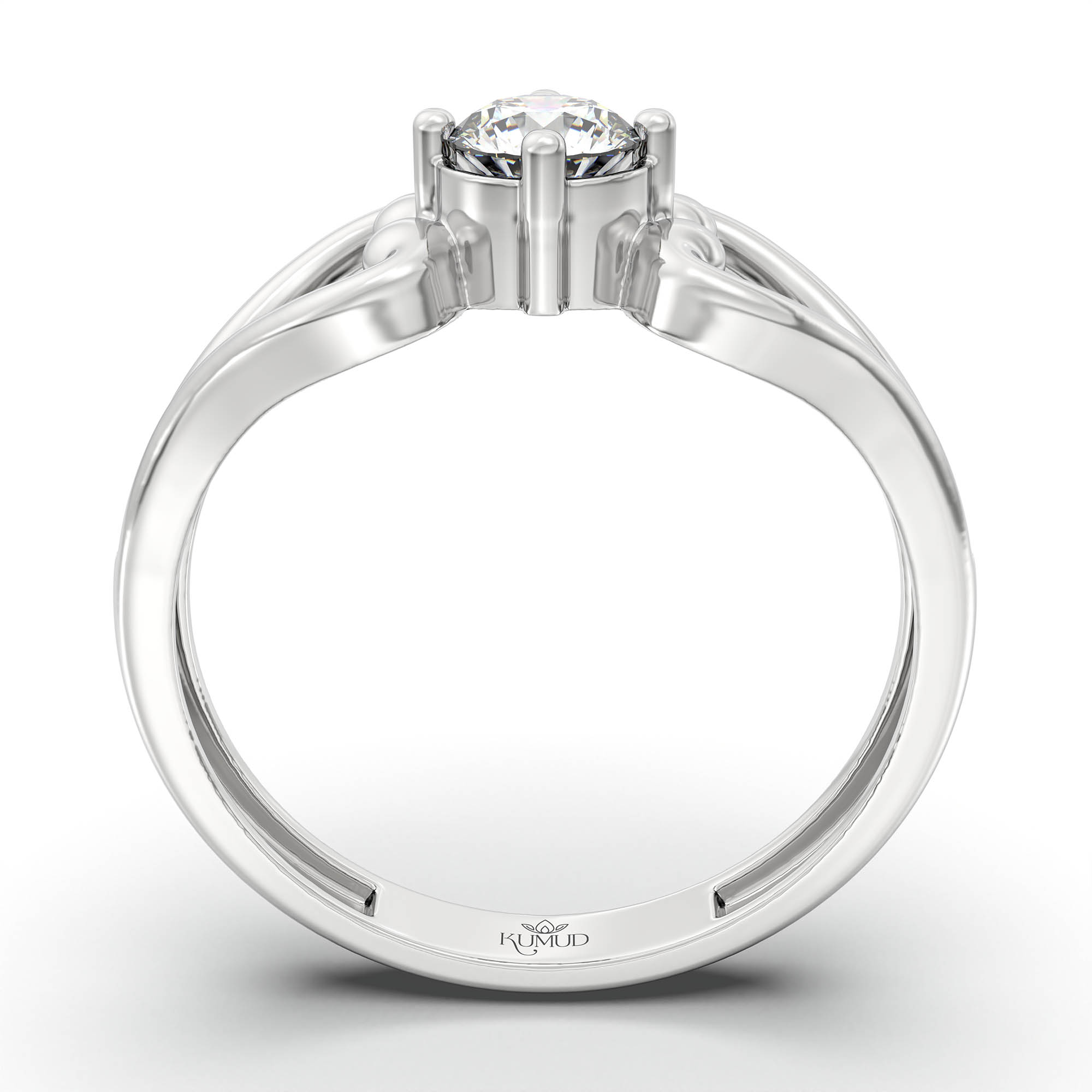 Lab-Grown Diamond Solitaire Ring for Women in 18K White Gold – 0.25 Ct Round, 3 g (Design K11-22-APGAA) thumbnail