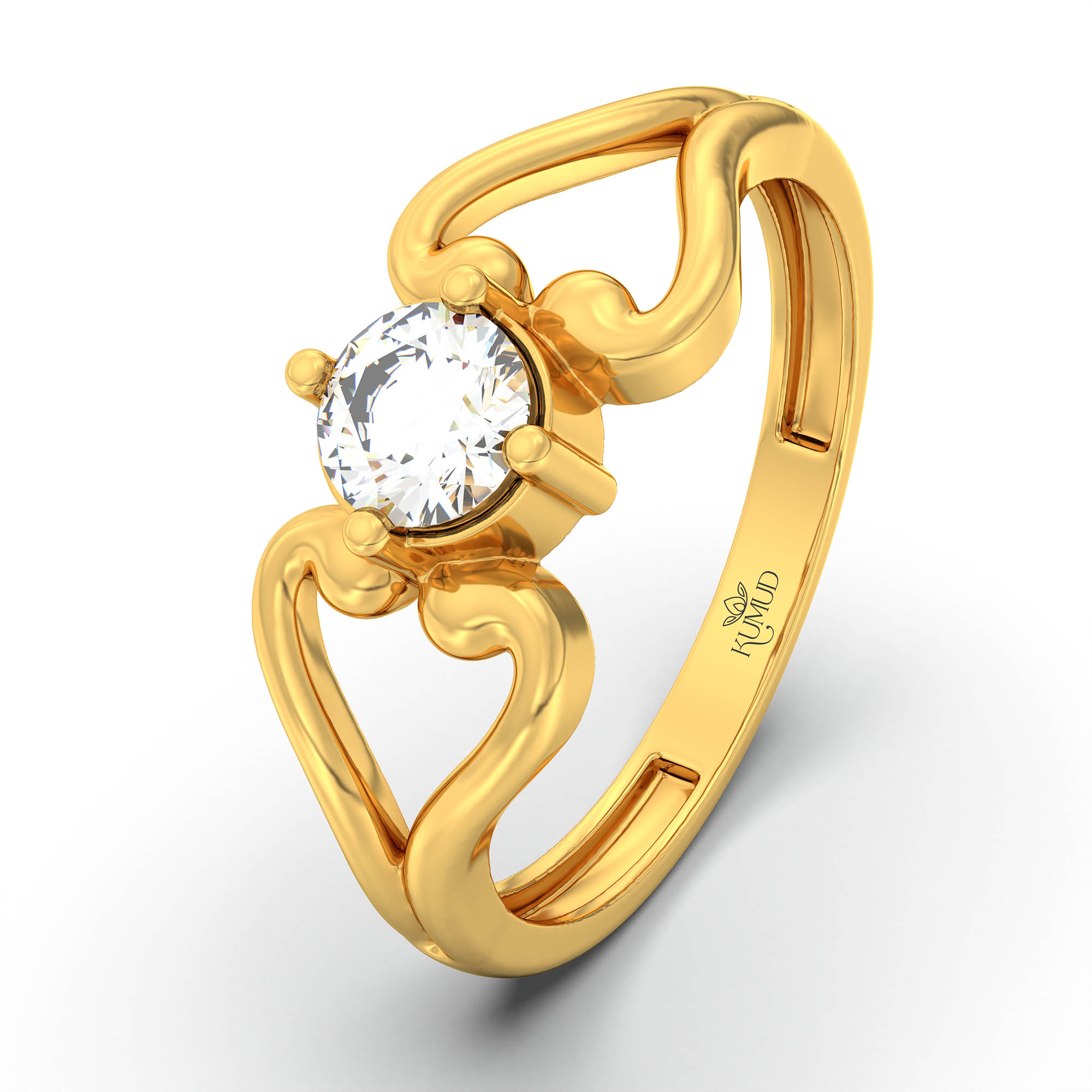 Lab-Grown Diamond Solitaire Ring for Women in 22K Yellow Gold – 0.25 Ct Round, 3 g (Design K11-22-APGAA) thumbnail