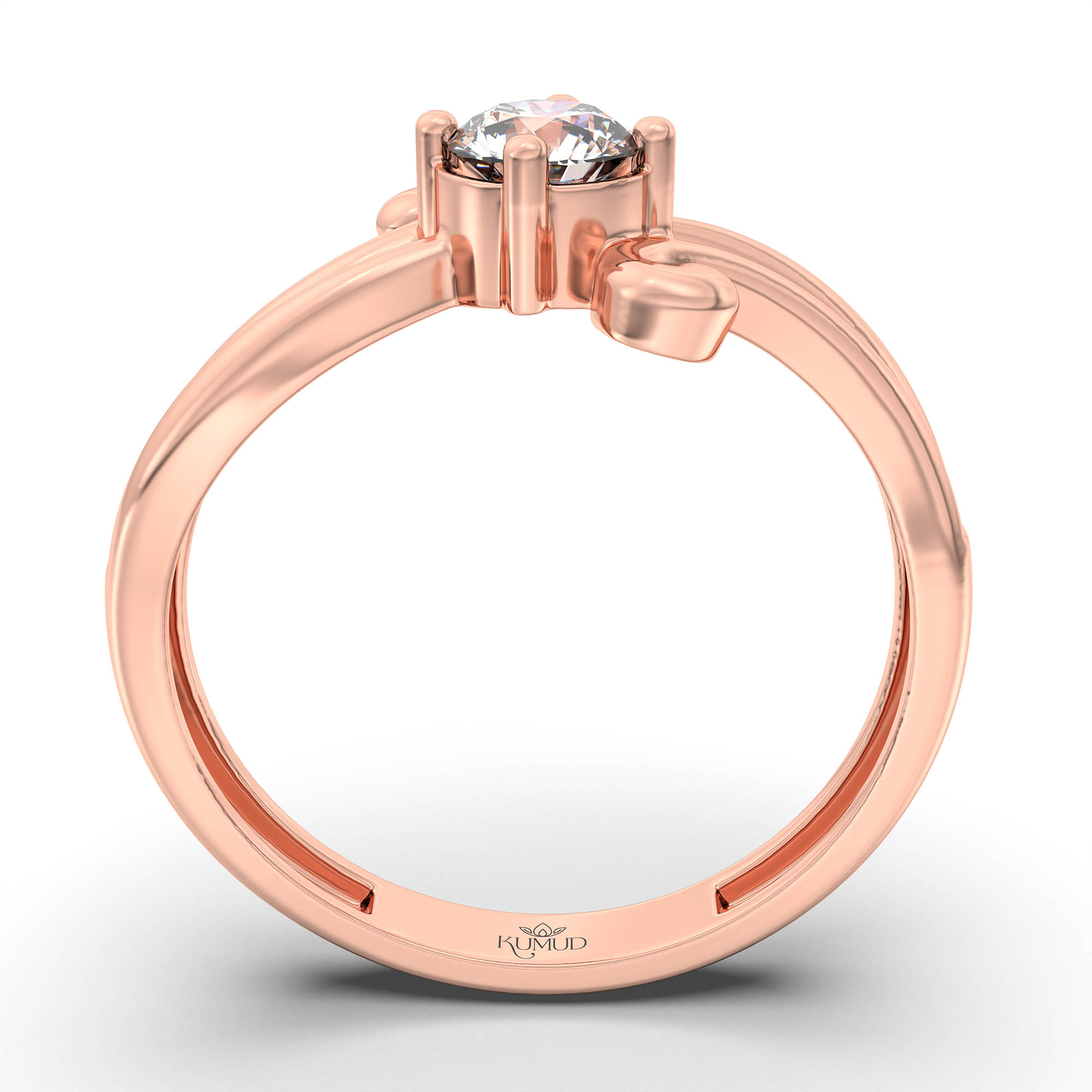 Lab-Grown Diamond Solitaire Ring for Women in 18K Rose Gold – 0.25 Ct Round, 3 g (Design K11-23-APGAA) thumbnail