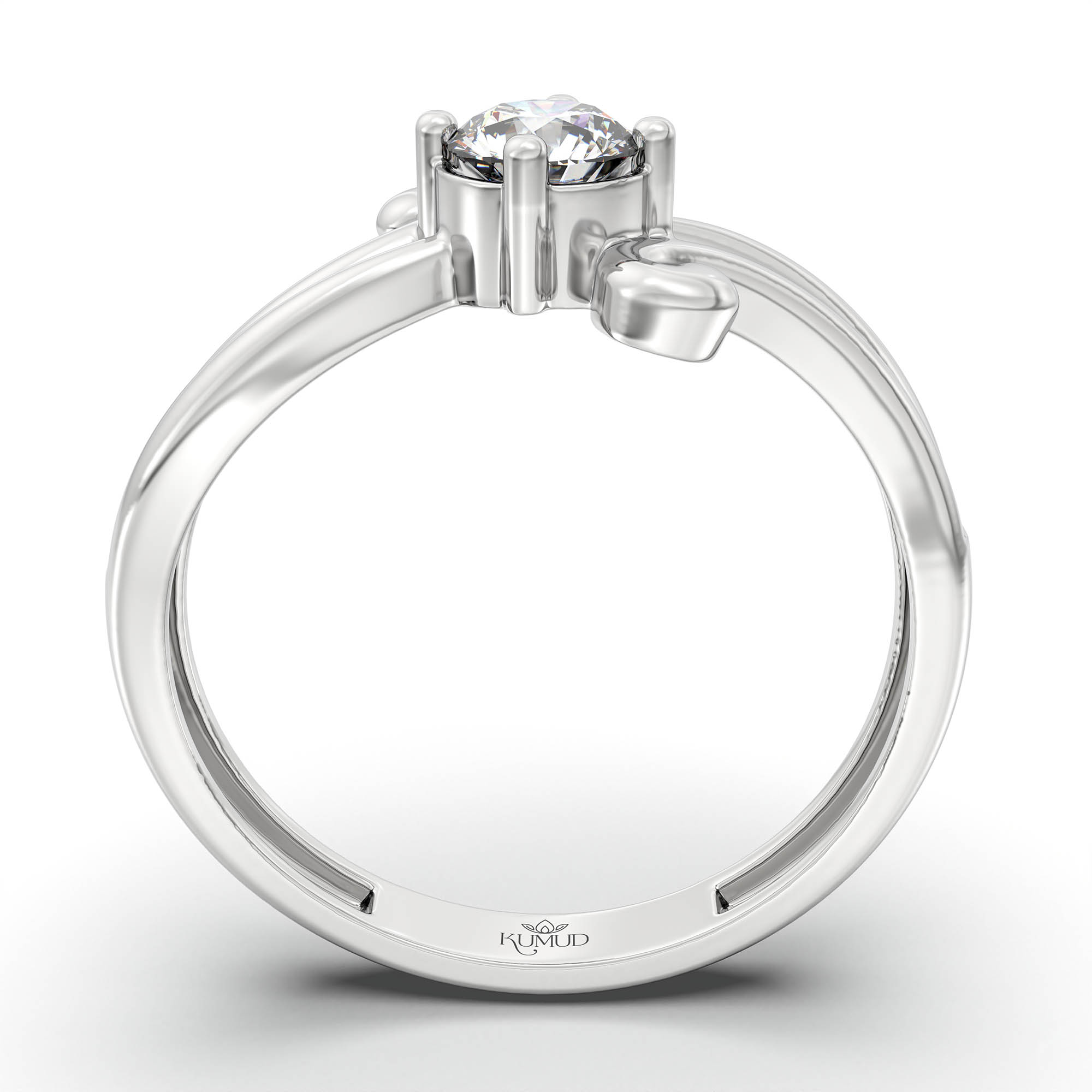 Lab-Grown Diamond Solitaire Ring for Women in 18K White Gold – 0.25 Ct Round, 3 g (Design K11-23-APGAA) thumbnail
