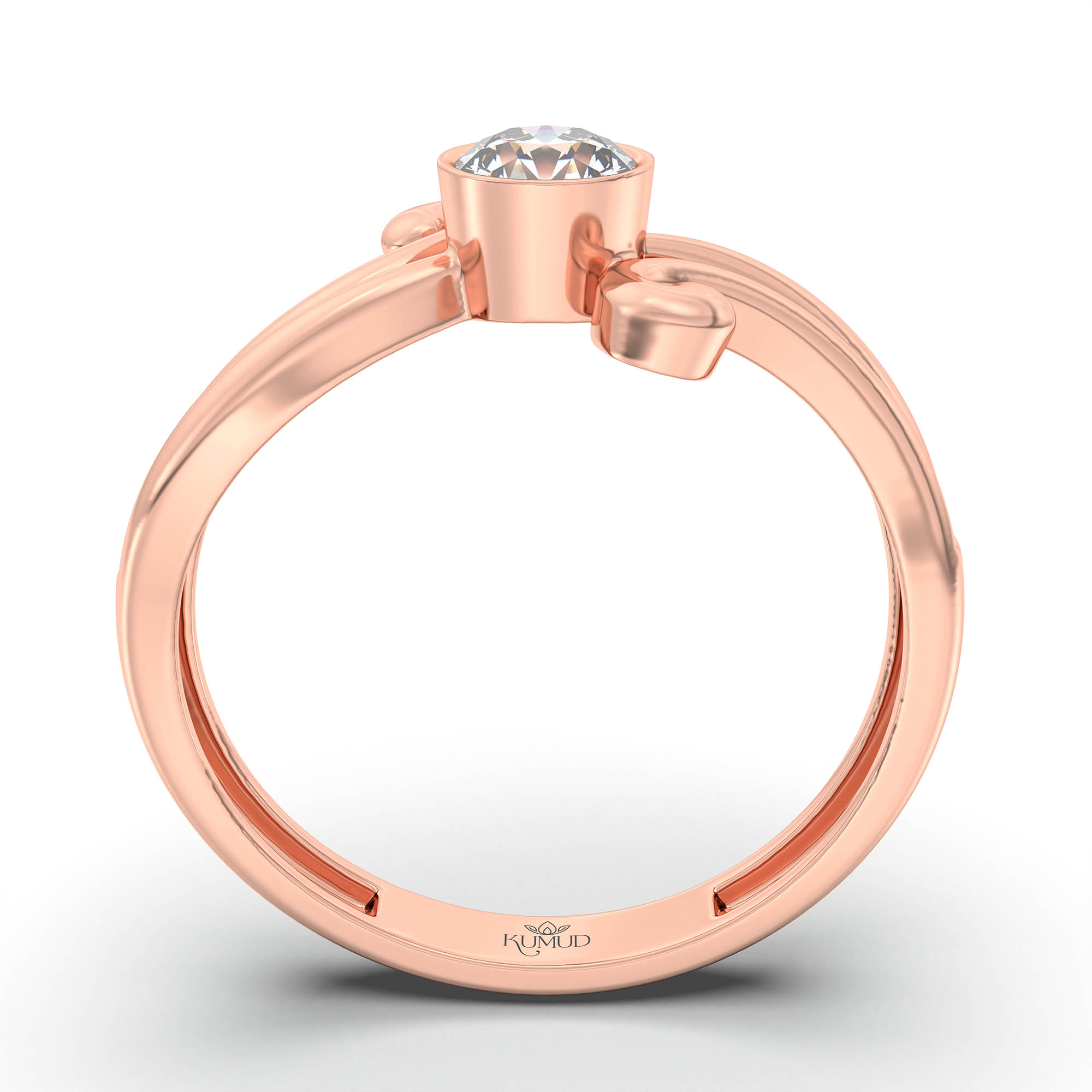 Lab-Grown Diamond Solitaire Ring for Women in 18K Rose Gold – 0.25 Ct Round, 3 g (Design K11-23-BBZAA) thumbnail