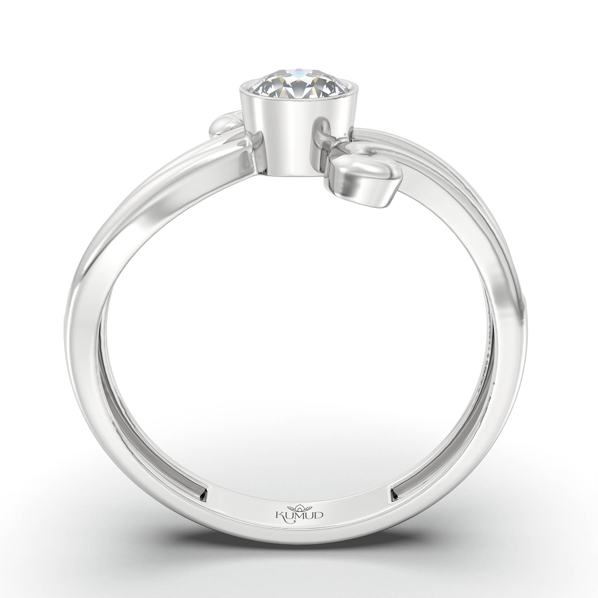 Lab-Grown Diamond Solitaire Ring for Women in 18K White Gold – 0.25 Ct Round, 3 g (Design K11-23-BBZAA) thumbnail