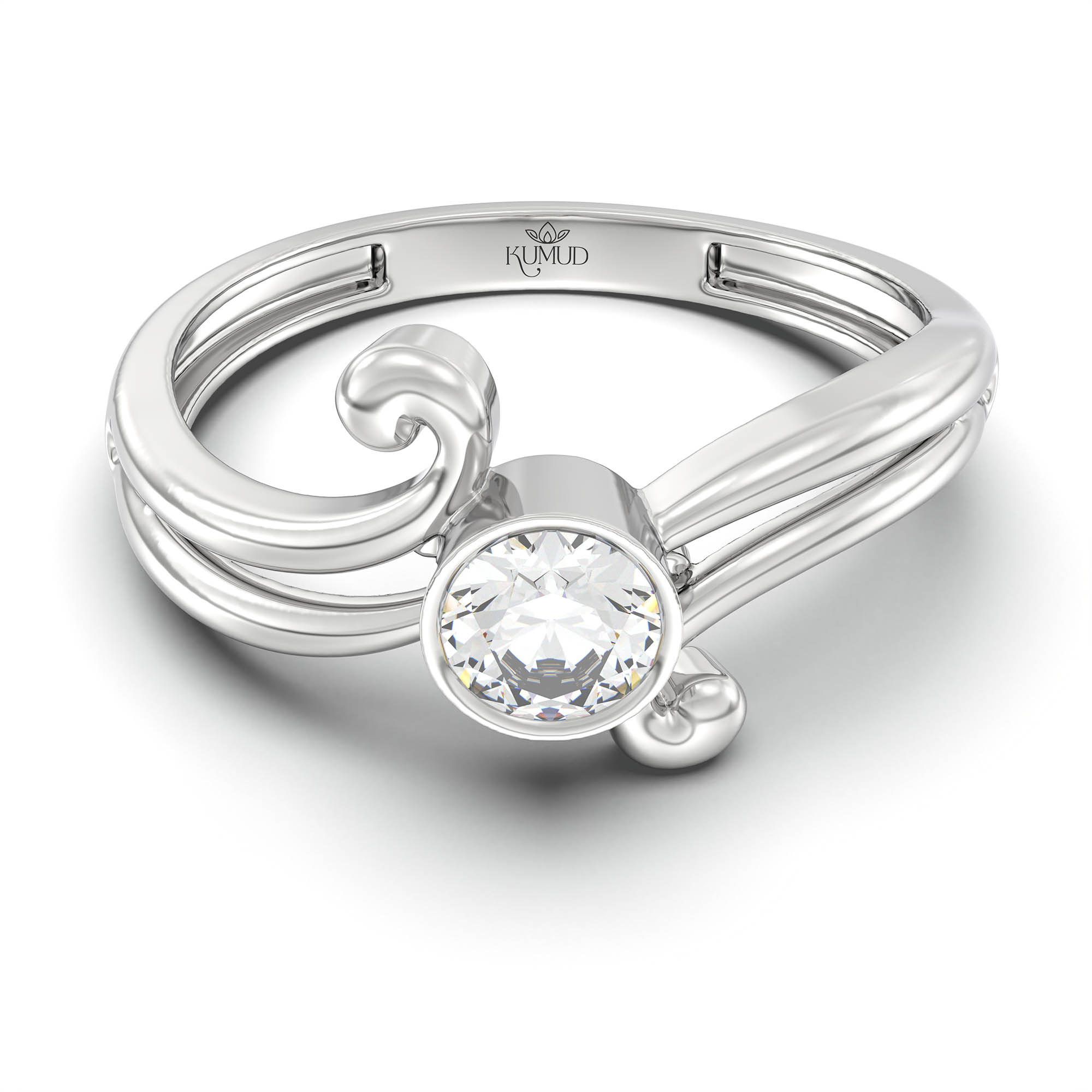 Lab-Grown Diamond Solitaire Ring for Women in 18K White Gold – 0.25 Ct Round, 3 g (Design K11-23-BBZAA) thumbnail