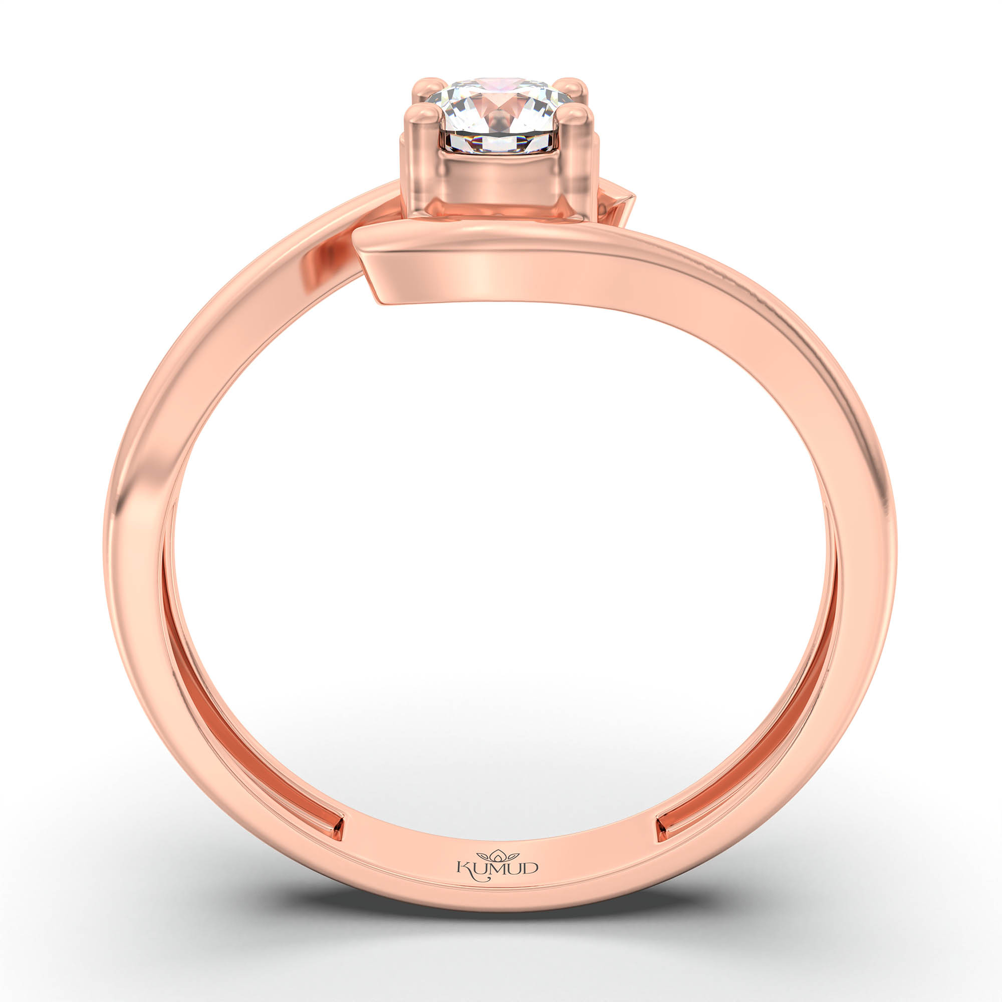 Lab-Grown Diamond Solitaire Ring for Women in 18K Rose Gold – 0.25 Ct Round, 3 g (Design K11-24-APGAA) thumbnail