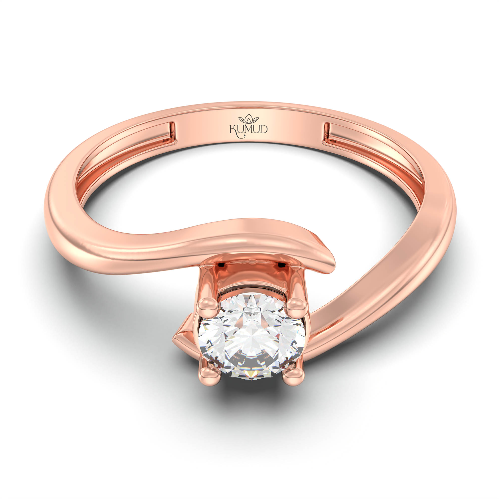 Lab-Grown Diamond Solitaire Ring for Women in 18K Rose Gold – 0.25 Ct Round, 3 g (Design K11-24-APGAA) thumbnail