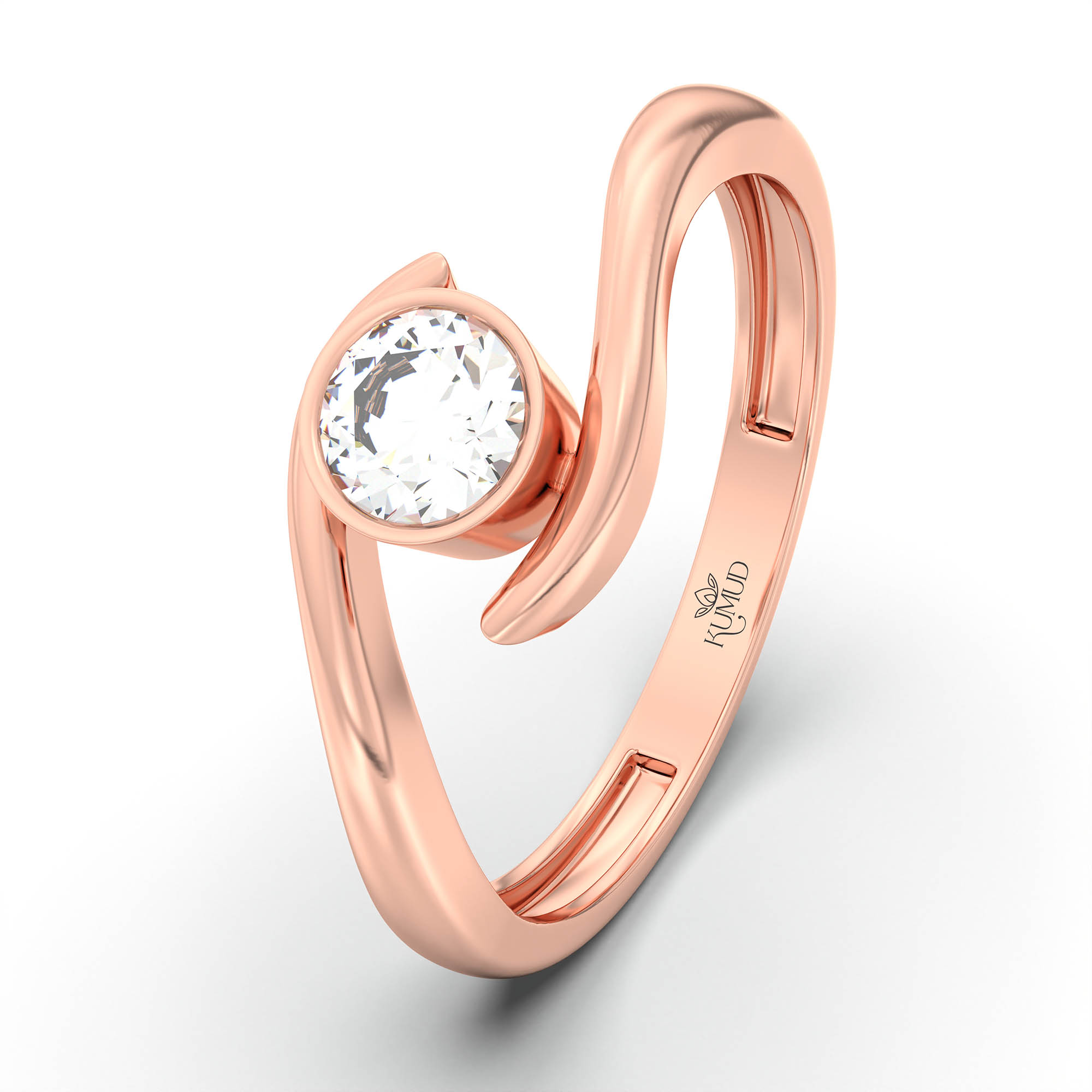 Lab-Grown Diamond Solitaire Ring for Women in 18K Rose Gold – 0.25 Ct Round, 3 g (Design K11-24-BBZAA) thumbnail