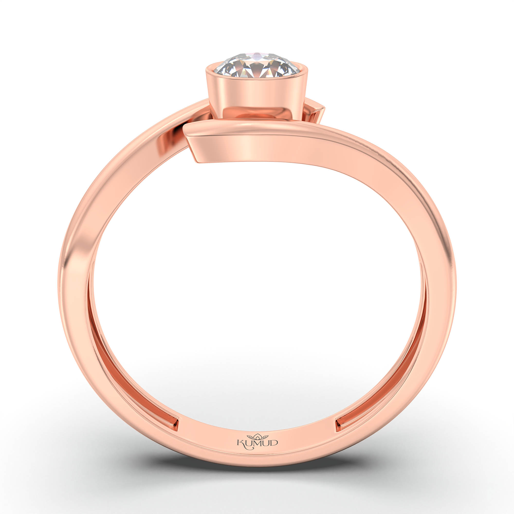 Lab-Grown Diamond Solitaire Ring for Women in 18K Rose Gold – 0.25 Ct Round, 3 g (Design K11-24-BBZAA) thumbnail