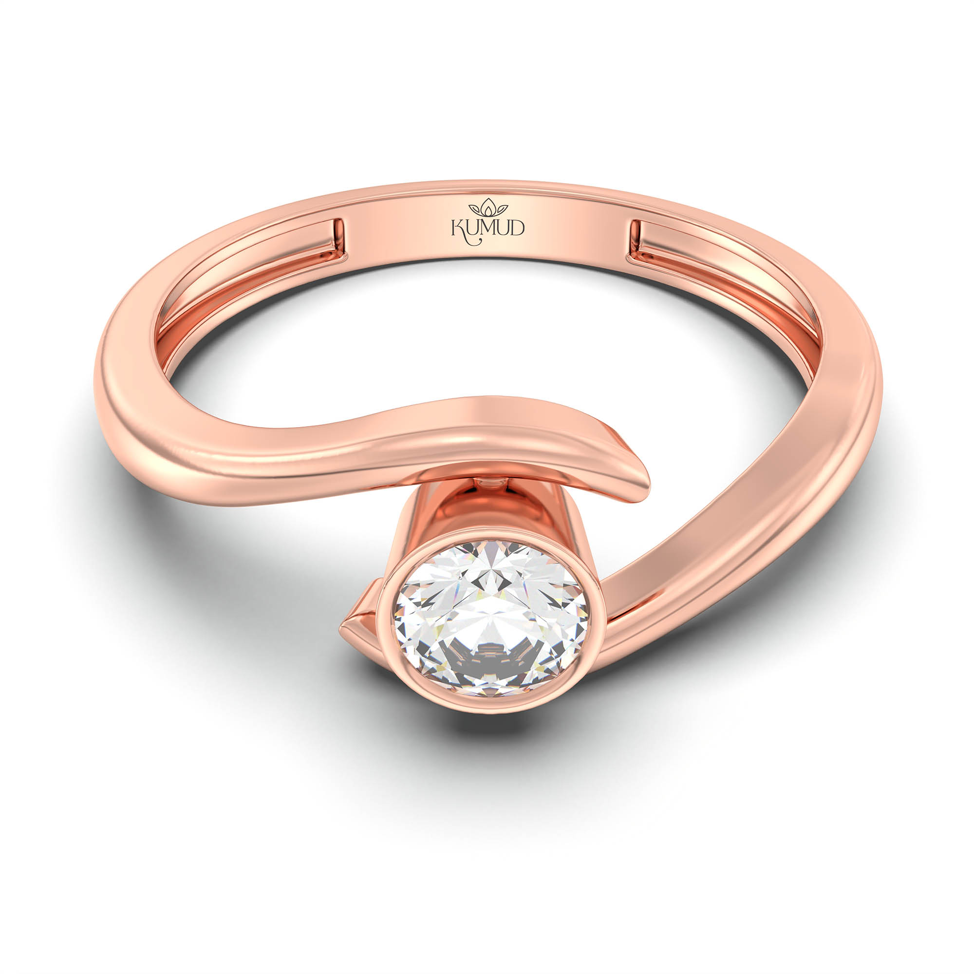 Lab-Grown Diamond Solitaire Ring for Women in 18K Rose Gold – 0.25 Ct Round, 3 g (Design K11-24-BBZAA) thumbnail