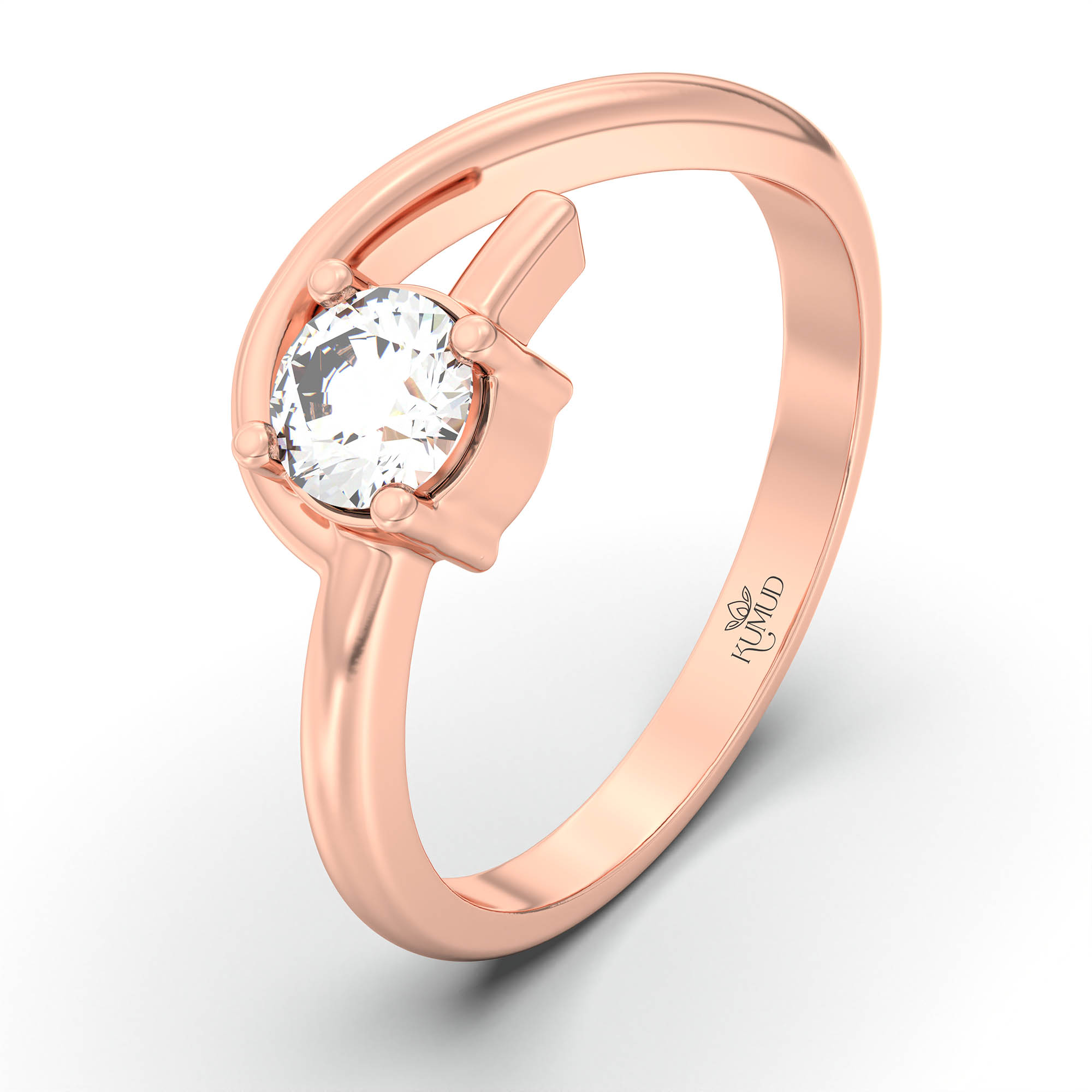 Lab-Grown Diamond Solitaire Ring for Women in 18K Rose Gold – 0.25 Ct Round, 3 g (Design K11-25-APGAA) thumbnail