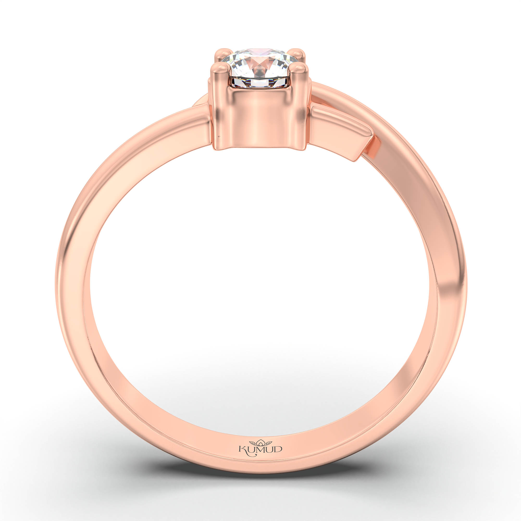 Lab-Grown Diamond Solitaire Ring for Women in 18K Rose Gold – 0.25 Ct Round, 3 g (Design K11-25-APGAA) thumbnail