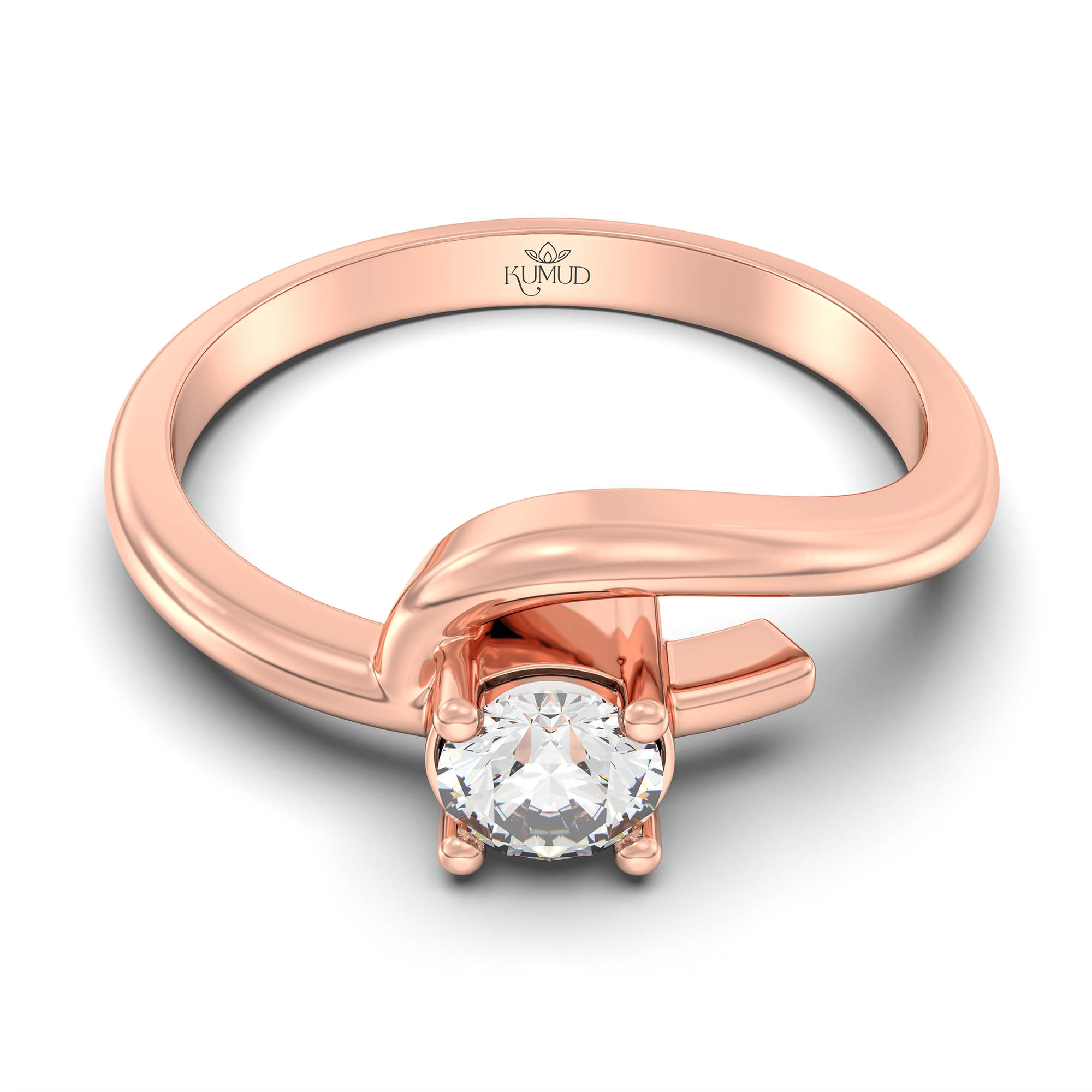 Lab-Grown Diamond Solitaire Ring for Women in 18K Rose Gold – 0.25 Ct Round, 3 g (Design K11-25-APGAA) thumbnail