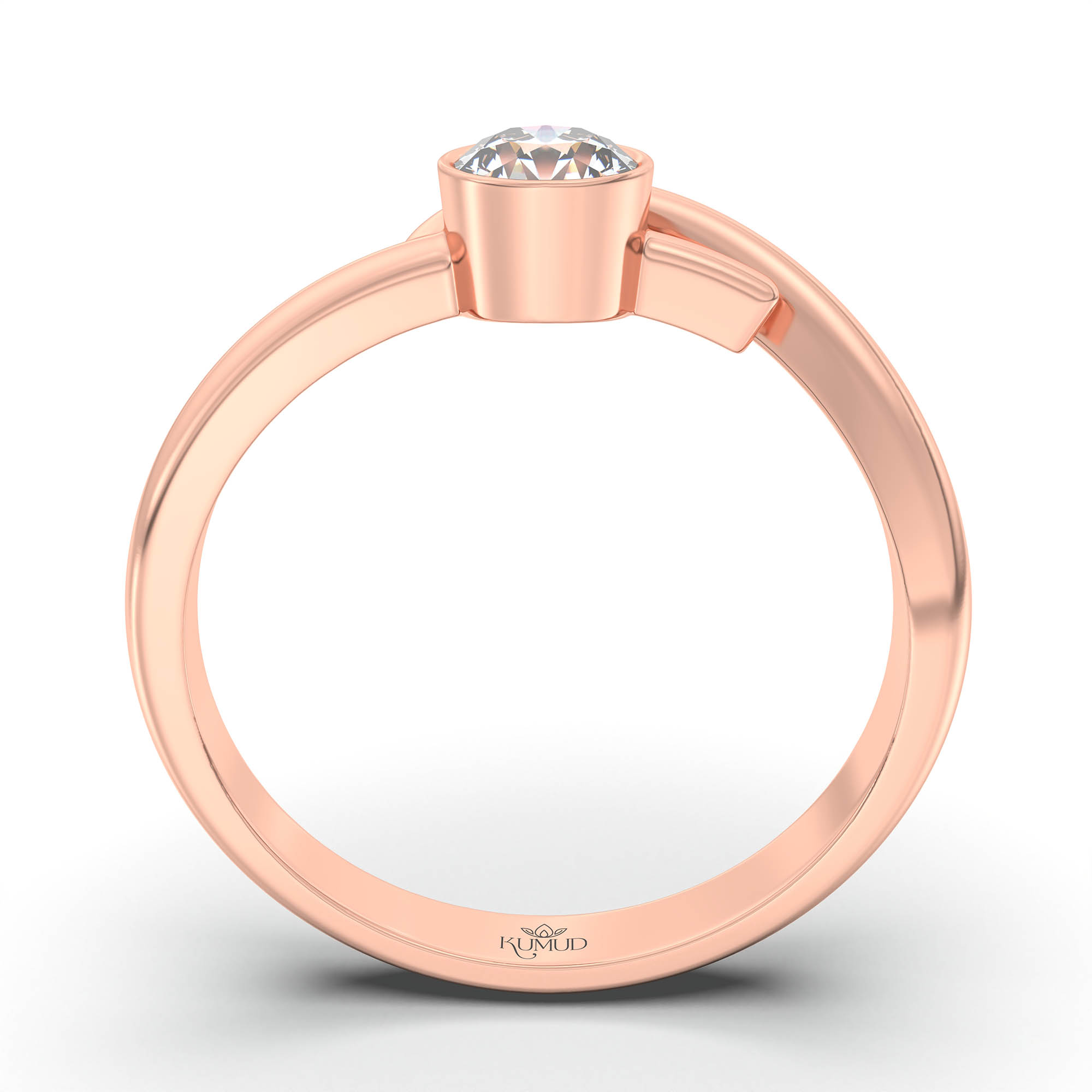 Lab-Grown Diamond Solitaire Ring for Women in 18K Rose Gold – 0.25 Ct Round, 3 g (Design K11-25-BBZAA) thumbnail