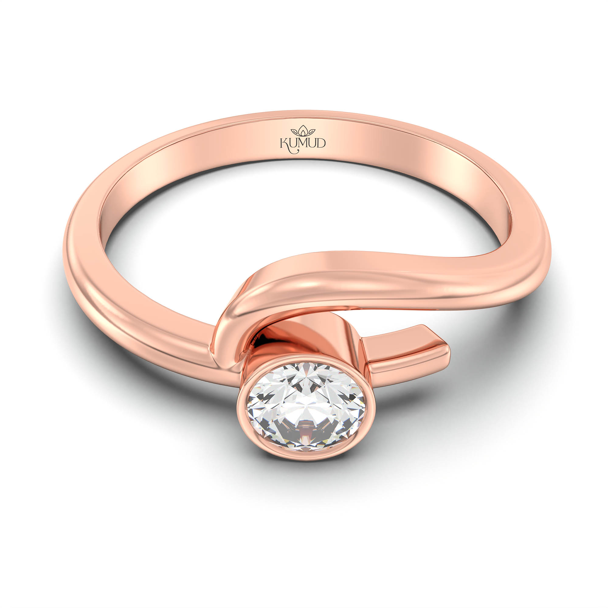 Lab-Grown Diamond Solitaire Ring for Women in 18K Rose Gold – 0.25 Ct Round, 3 g (Design K11-25-BBZAA) thumbnail