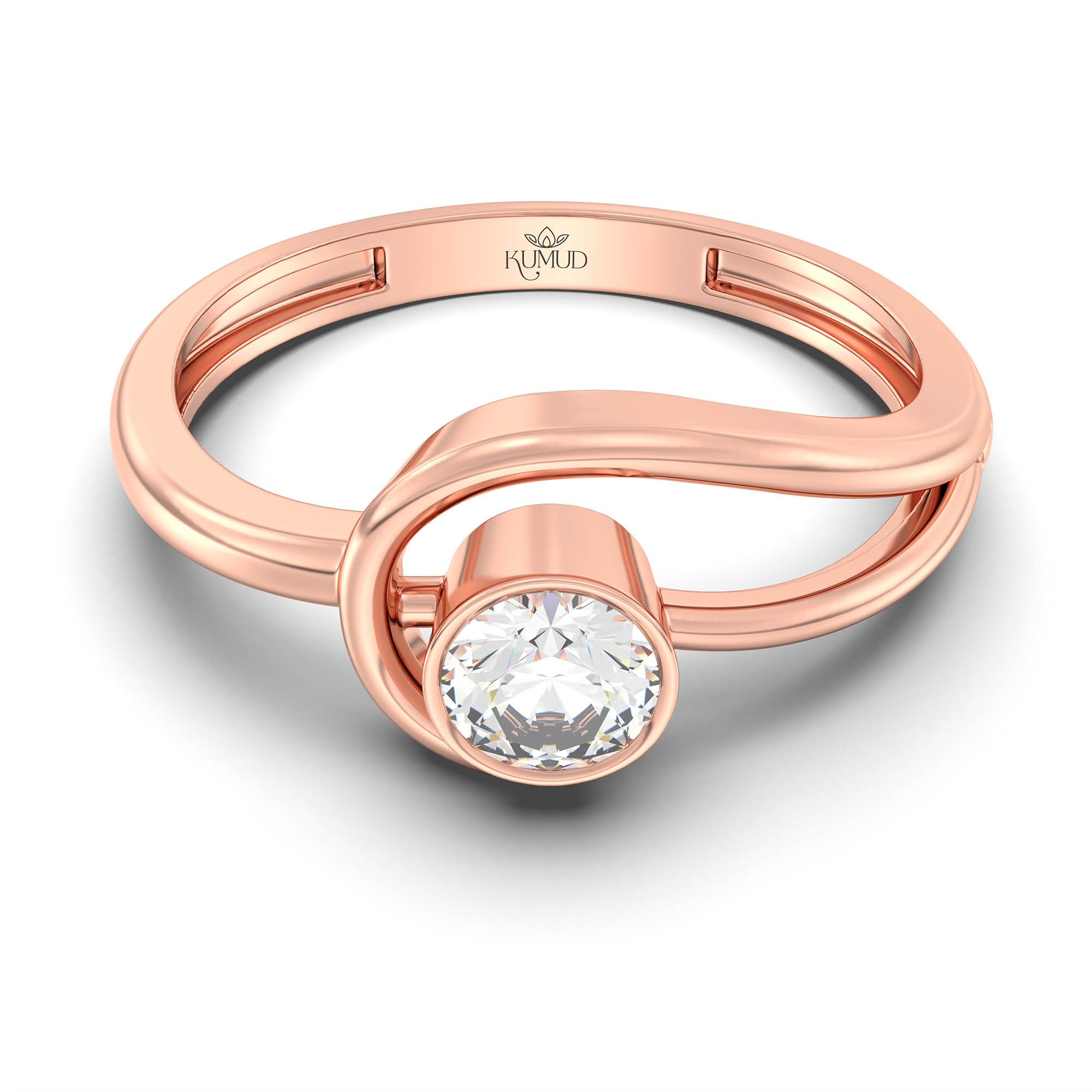 Lab-Grown Diamond Solitaire Ring for Women in 18K Rose Gold – 0.25 Ct Round, 3 g (Design K11-26-BBZAA) thumbnail