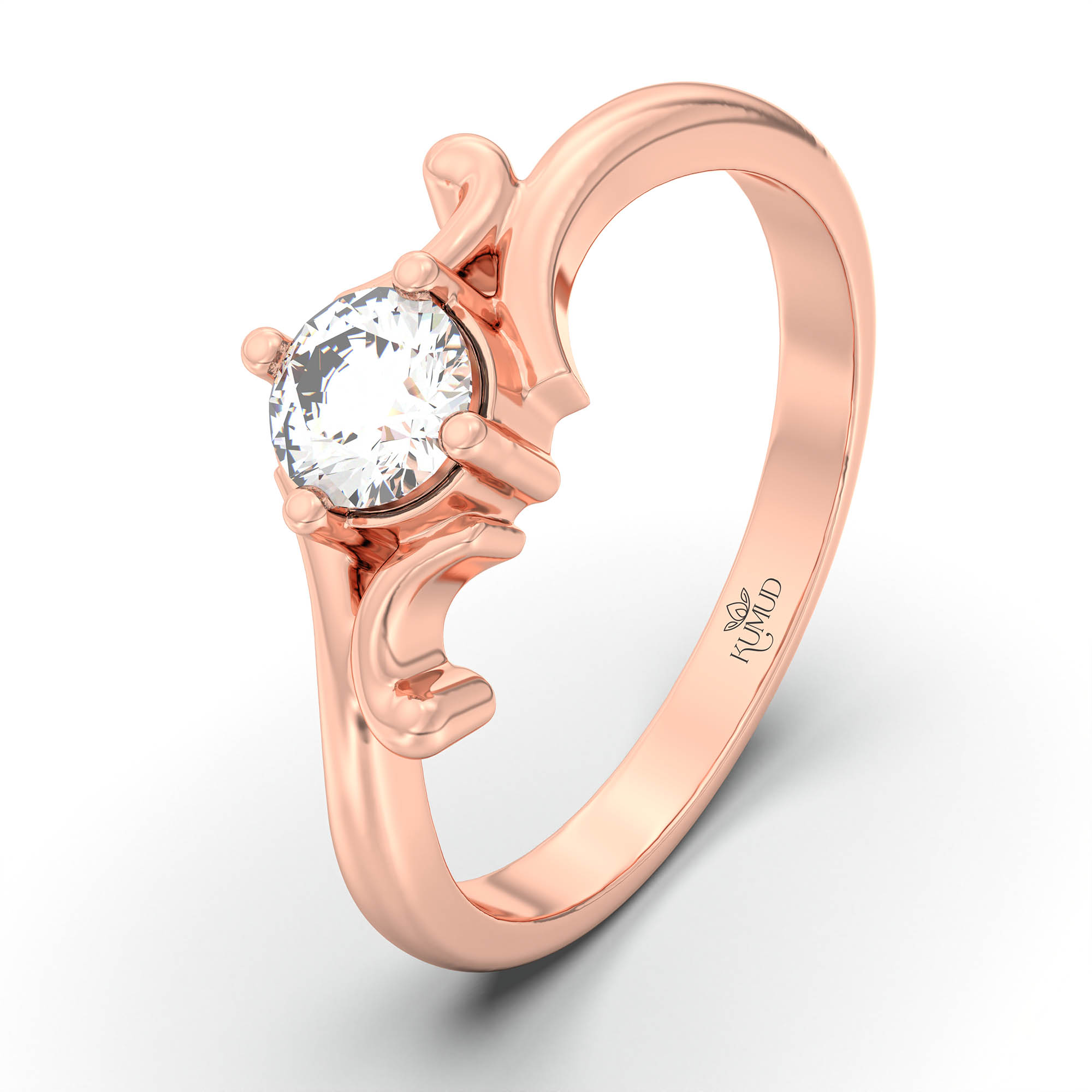 Lab-Grown Diamond Solitaire Ring for Women in 18K Rose Gold – 0.25 Ct Round, 3 g (Design K11-27-APGAA) thumbnail