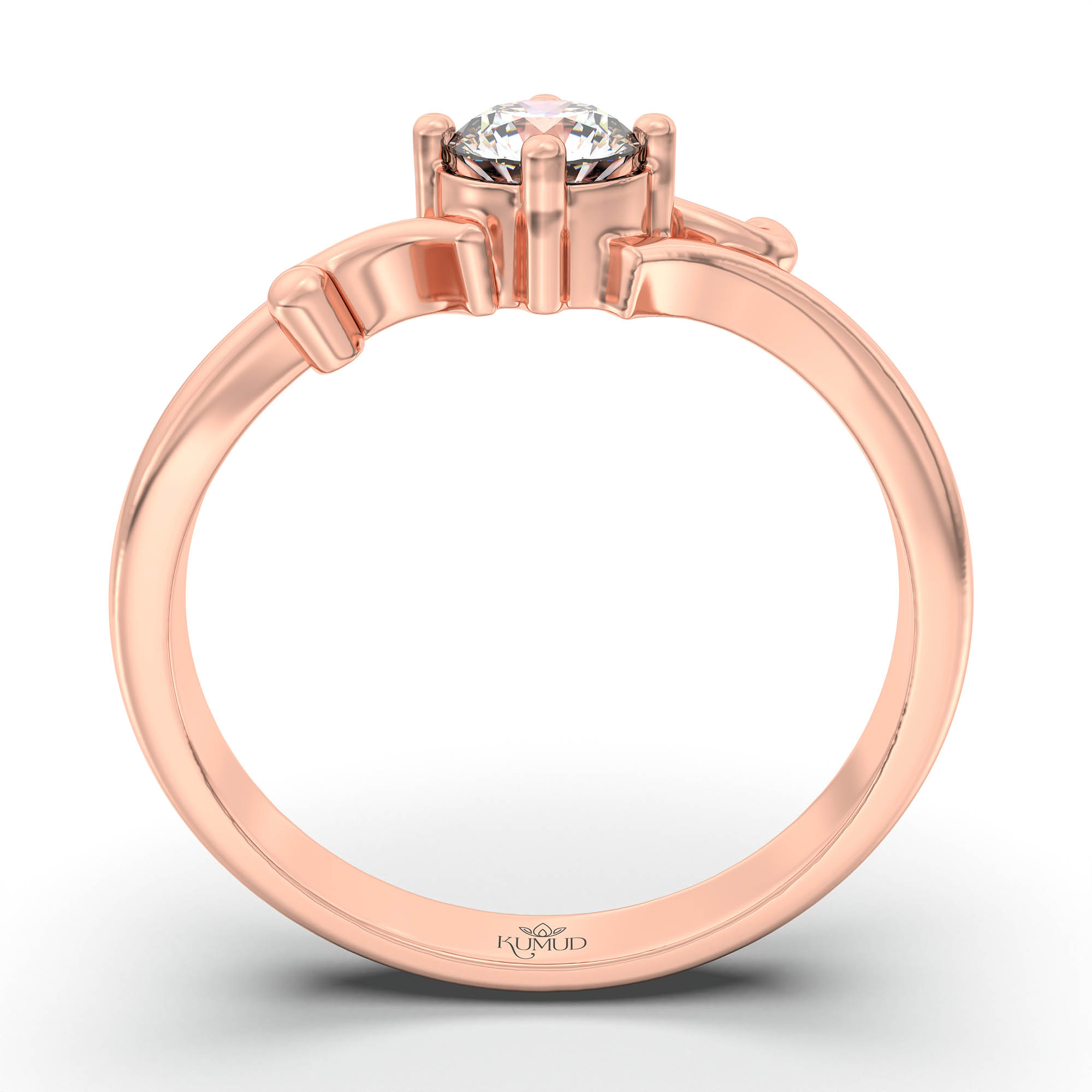 Lab-Grown Diamond Solitaire Ring for Women in 18K Rose Gold – 0.25 Ct Round, 3 g (Design K11-27-APGAA) thumbnail
