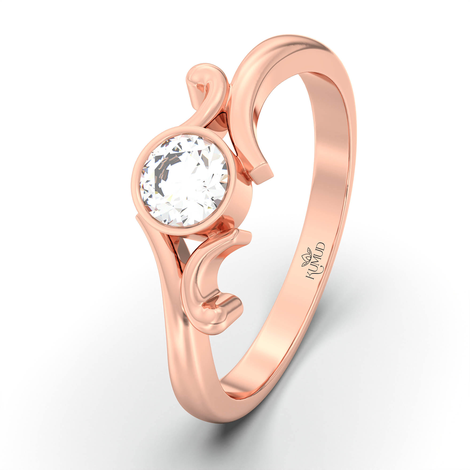 Lab-Grown Diamond Solitaire Ring for Women in 18K Rose Gold – 0.25 Ct Round, 3 g (Design K11-27-BBZAA) thumbnail
