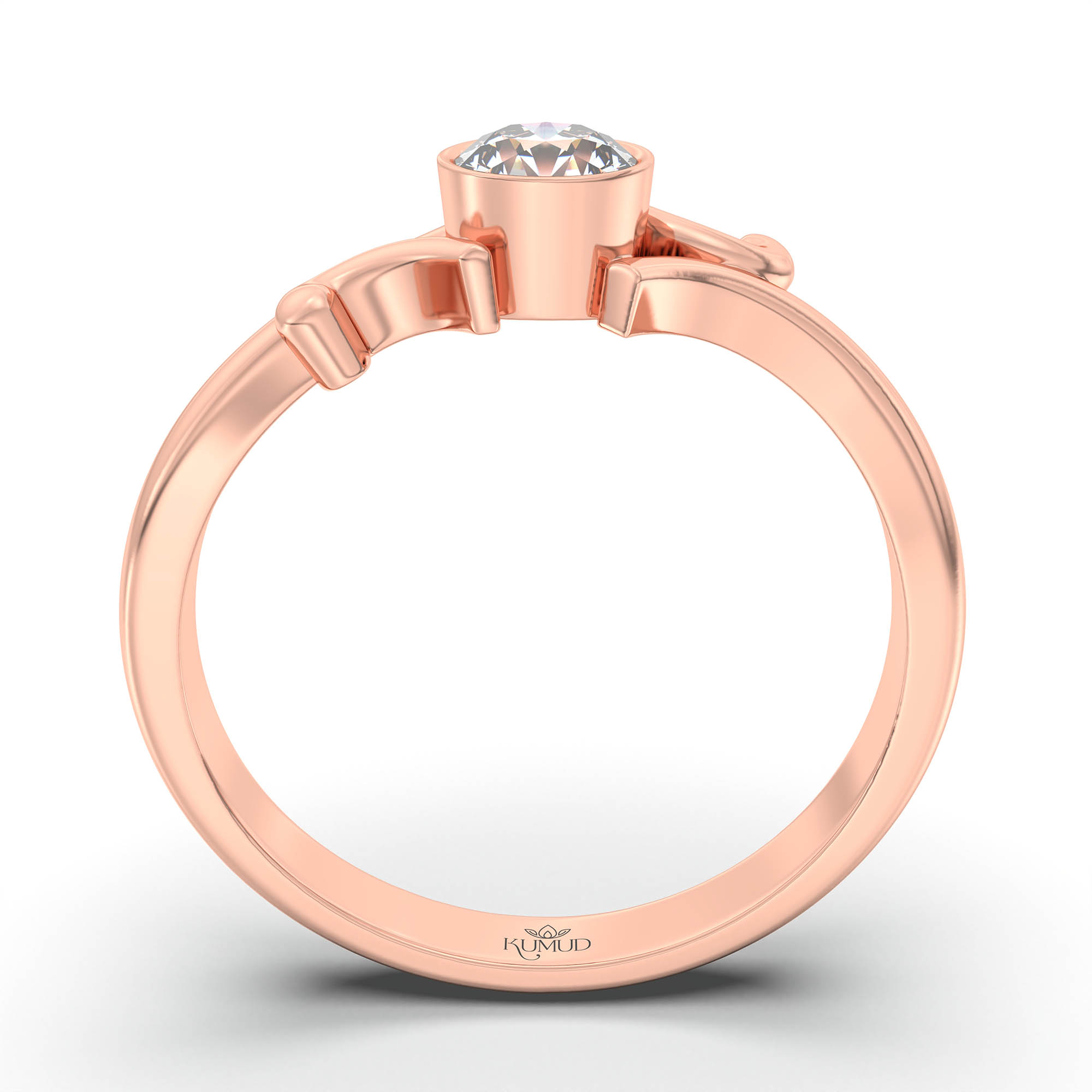 Lab-Grown Diamond Solitaire Ring for Women in 18K Rose Gold – 0.25 Ct Round, 3 g (Design K11-27-BBZAA) thumbnail