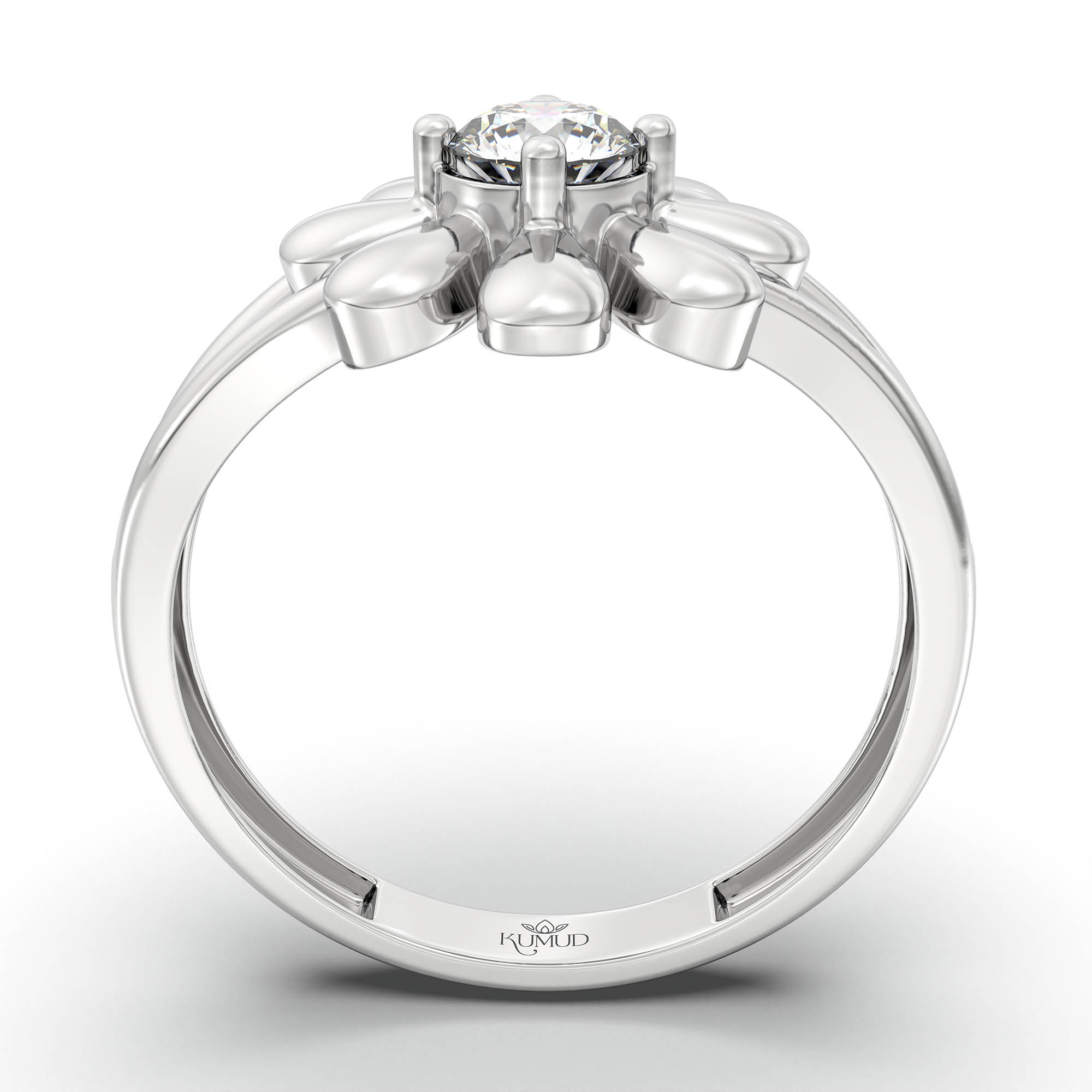 Lab-Grown Diamond Solitaire Ring for Women in 18K White Gold – 0.25 Ct Round, 3 g (Design K11-28-APGAA) thumbnail