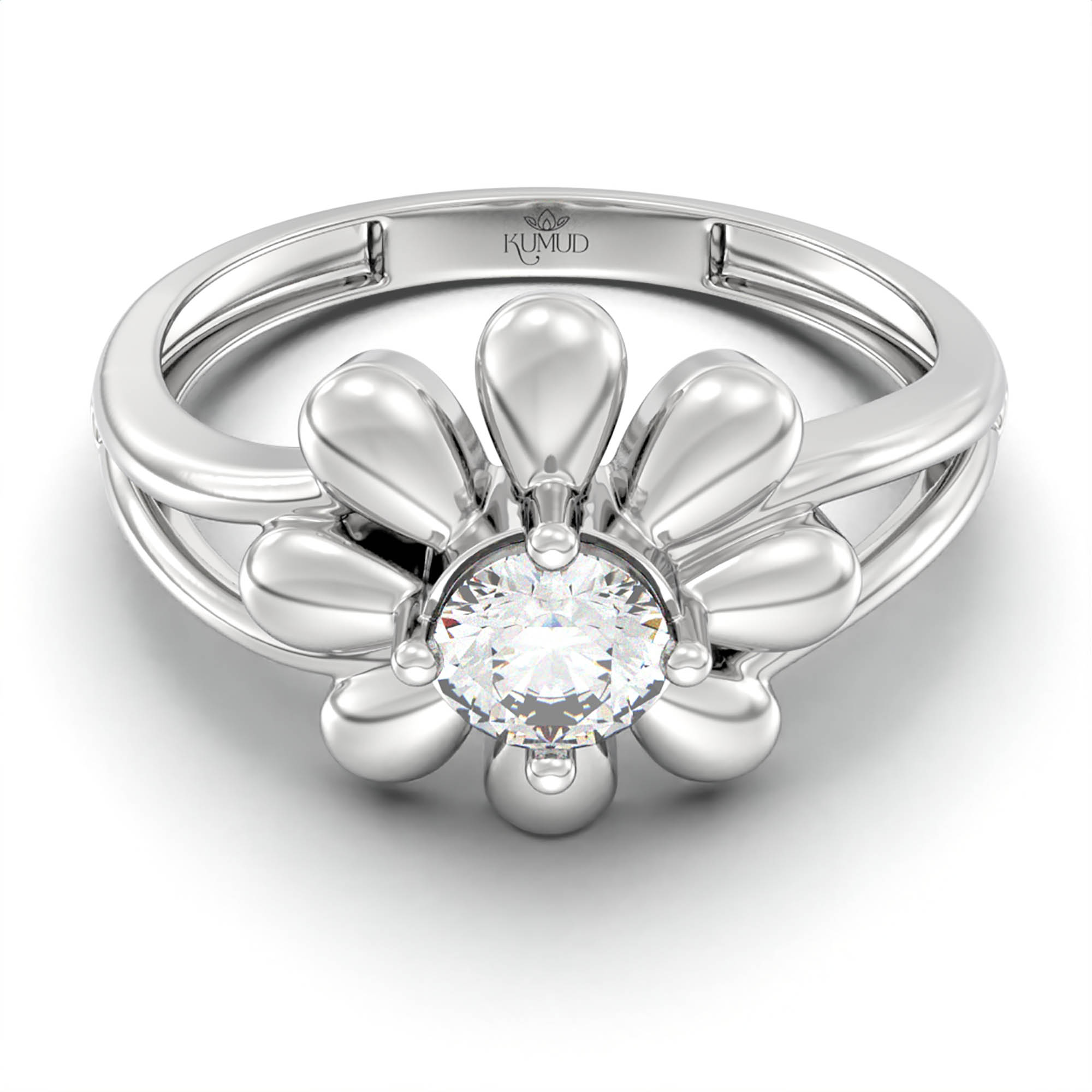 Lab-Grown Diamond Solitaire Ring for Women in 18K White Gold – 0.25 Ct Round, 3 g (Design K11-28-APGAA) thumbnail