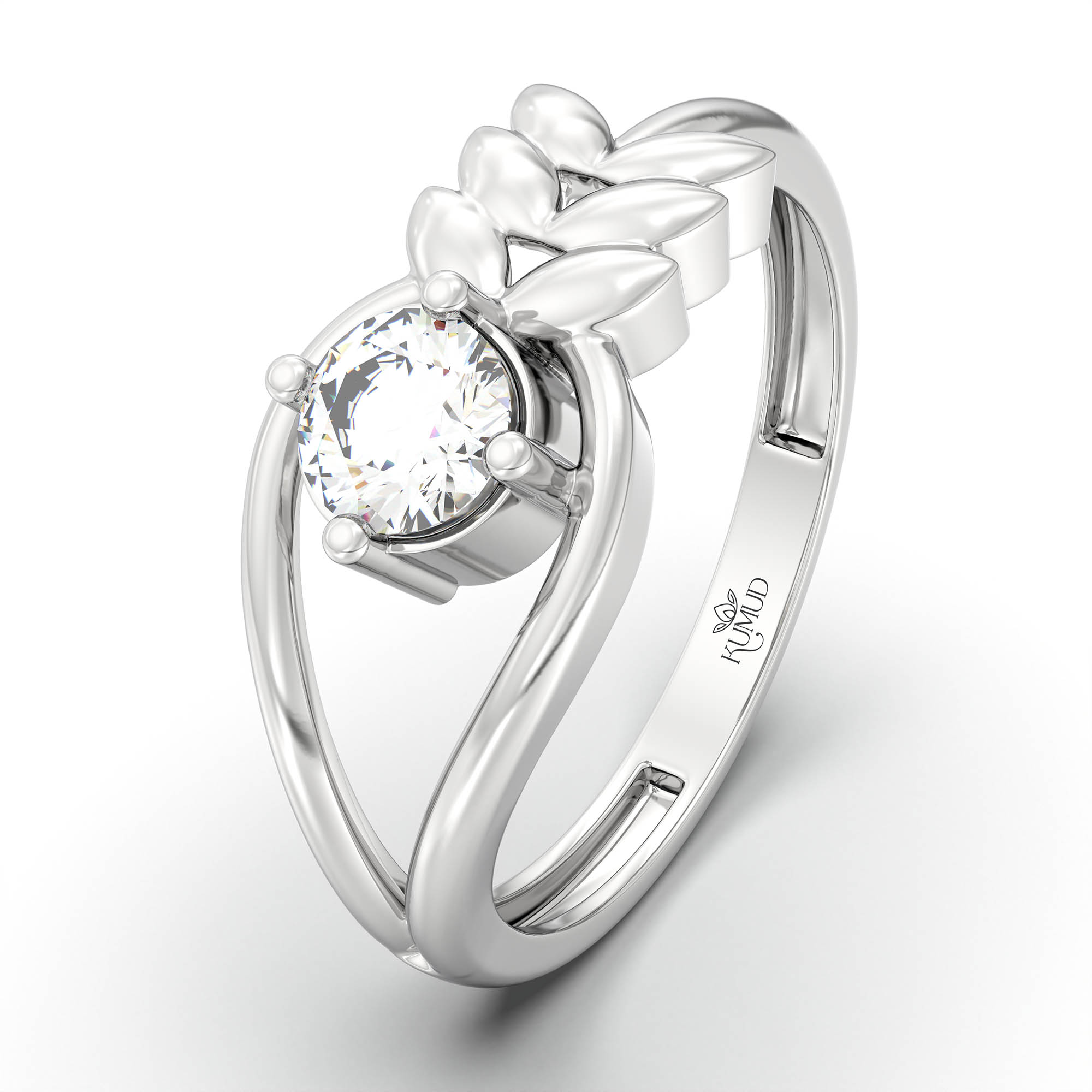 Lab-Grown Diamond Solitaire Ring for Women in 18K White Gold – 0.25 Ct Round, 3 g (Design K11-29-APGAA) thumbnail