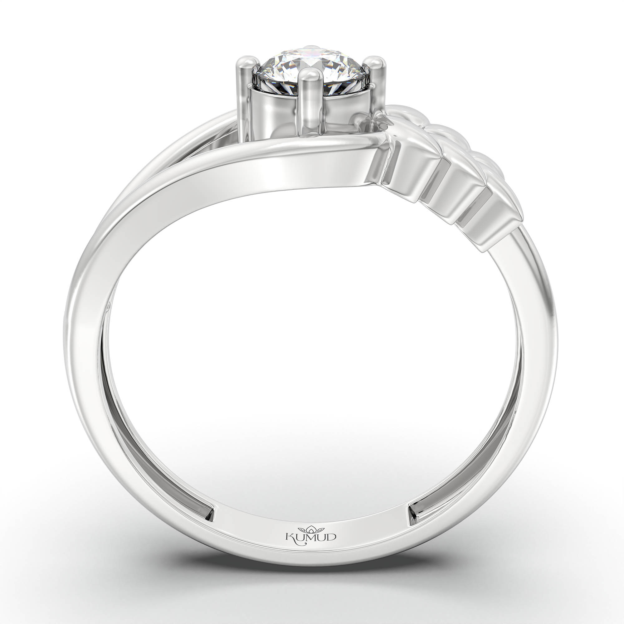 Lab-Grown Diamond Solitaire Ring for Women in 18K White Gold – 0.25 Ct Round, 3 g (Design K11-29-APGAA) thumbnail
