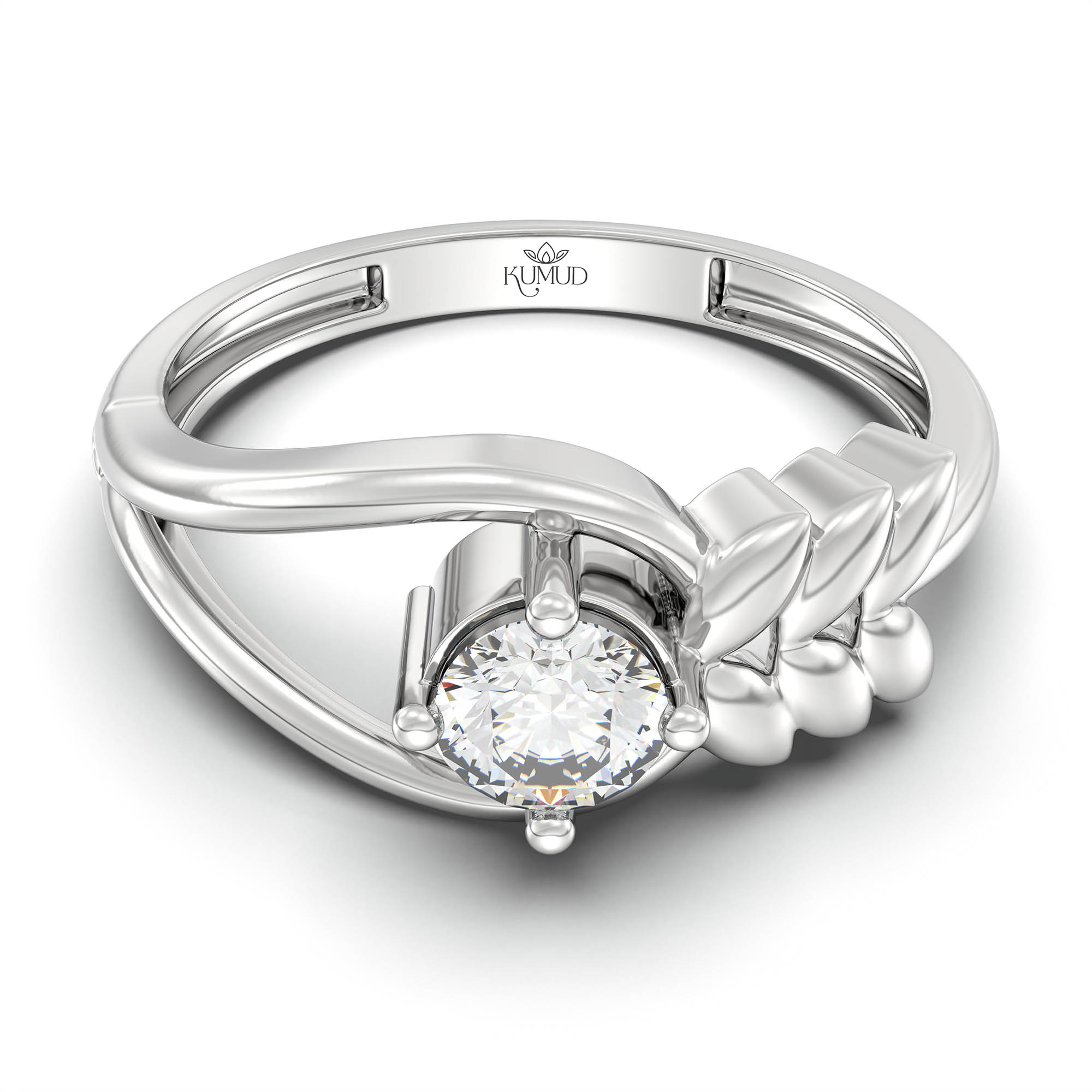 Lab-Grown Diamond Solitaire Ring for Women in 18K White Gold – 0.25 Ct Round, 3 g (Design K11-29-APGAA) thumbnail