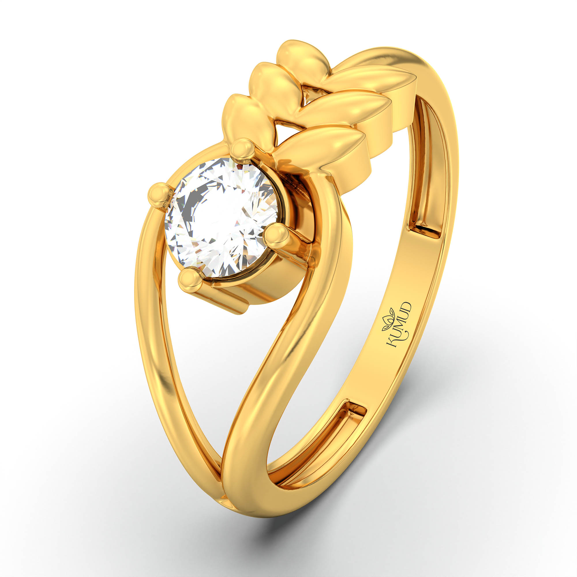Lab-Grown Diamond Solitaire Ring for Women in 22K Yellow Gold – 0.25 Ct Round, 3 g (Design K11-29-APGAA) thumbnail