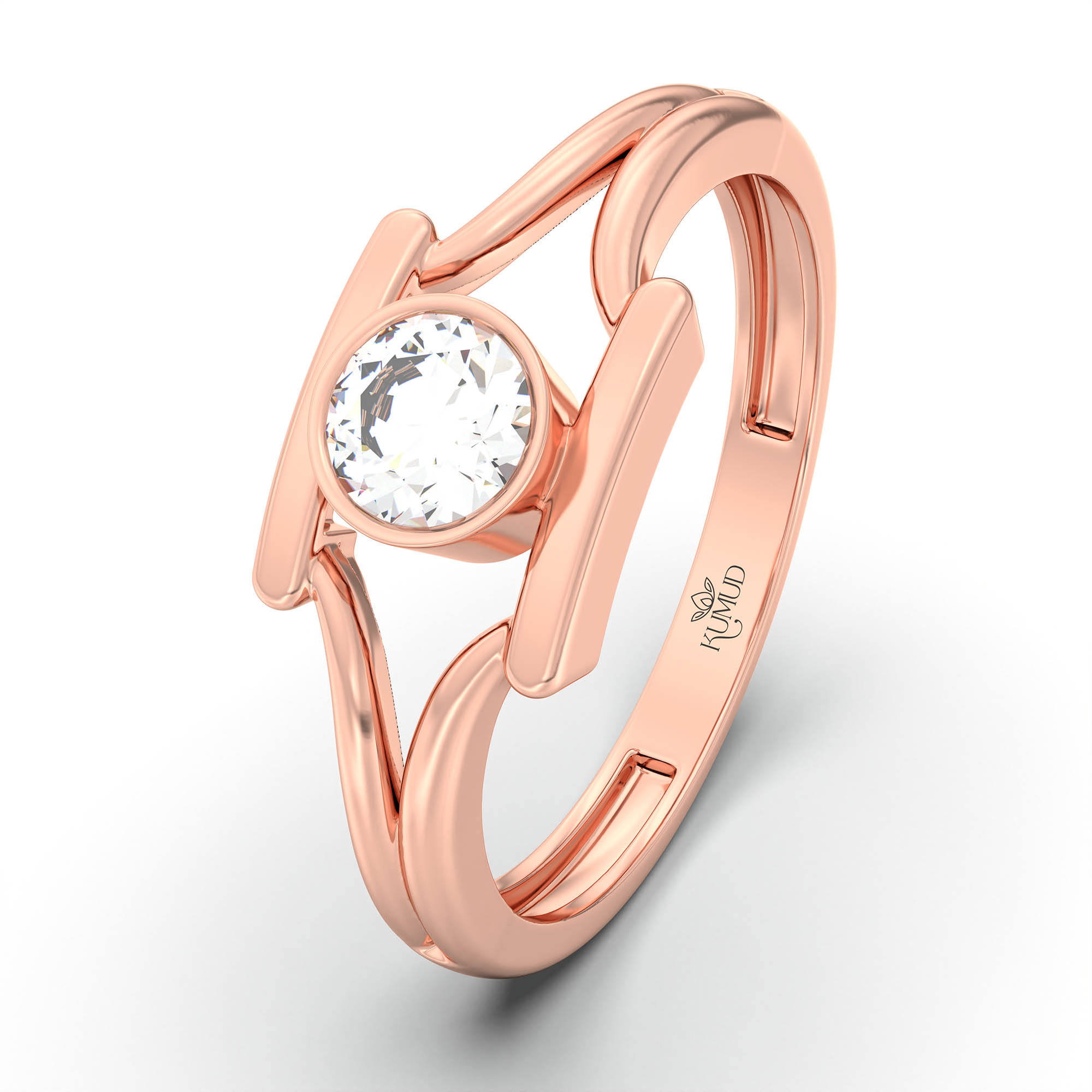 Lab-Grown Diamond Solitaire Ring for Women in 18K Rose Gold – 0.25 Ct Round, 3 g (Design K11-30-BBZAA) thumbnail