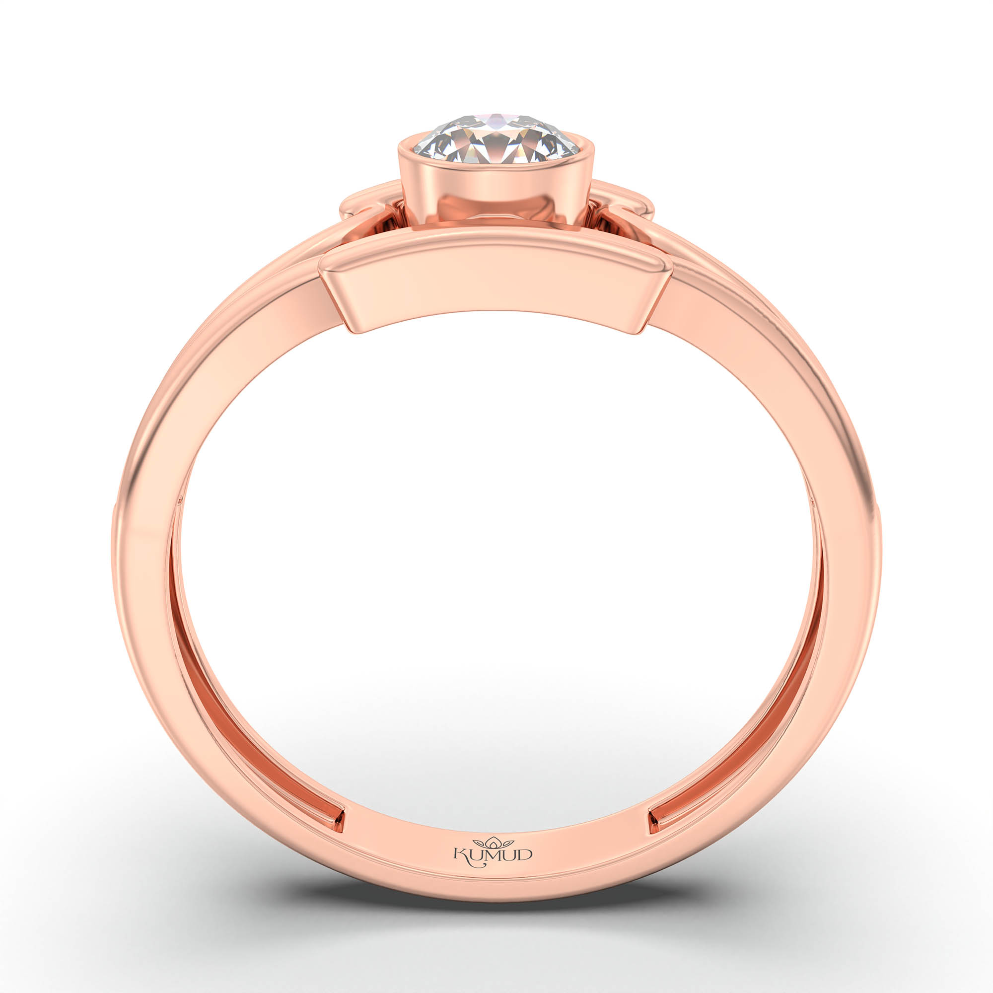 Lab-Grown Diamond Solitaire Ring for Women in 18K Rose Gold – 0.25 Ct Round, 3 g (Design K11-30-BBZAA) thumbnail