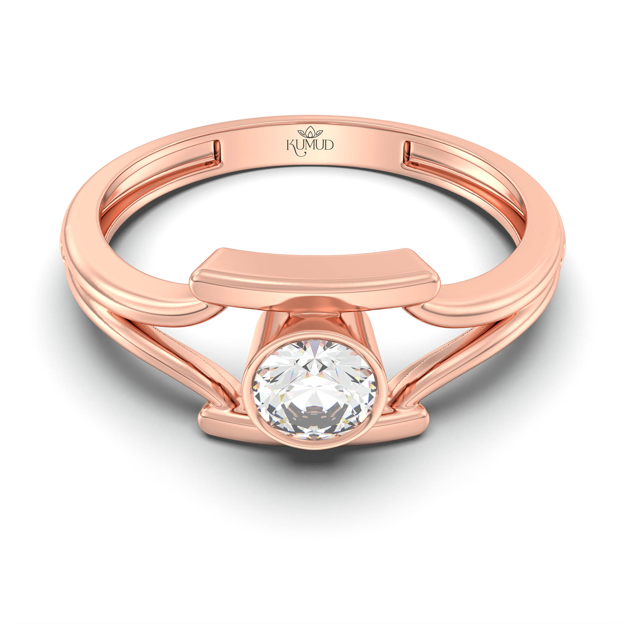 Lab-Grown Diamond Solitaire Ring for Women in 18K Rose Gold – 0.25 Ct Round, 3 g (Design K11-30-BBZAA) thumbnail