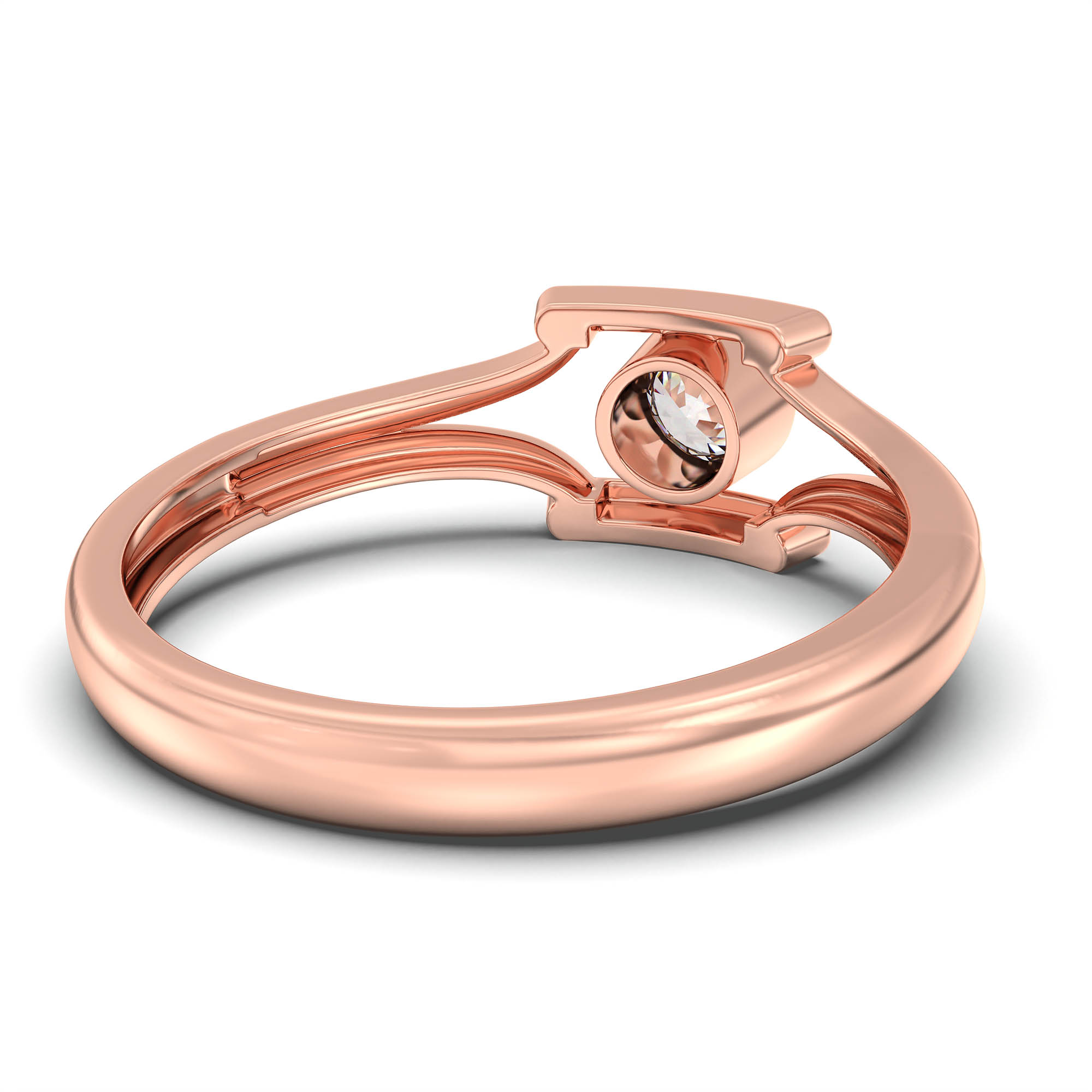 Lab-Grown Diamond Solitaire Ring for Women in 18K Rose Gold – 0.25 Ct Round, 3 g (Design K11-30-BBZAA) thumbnail