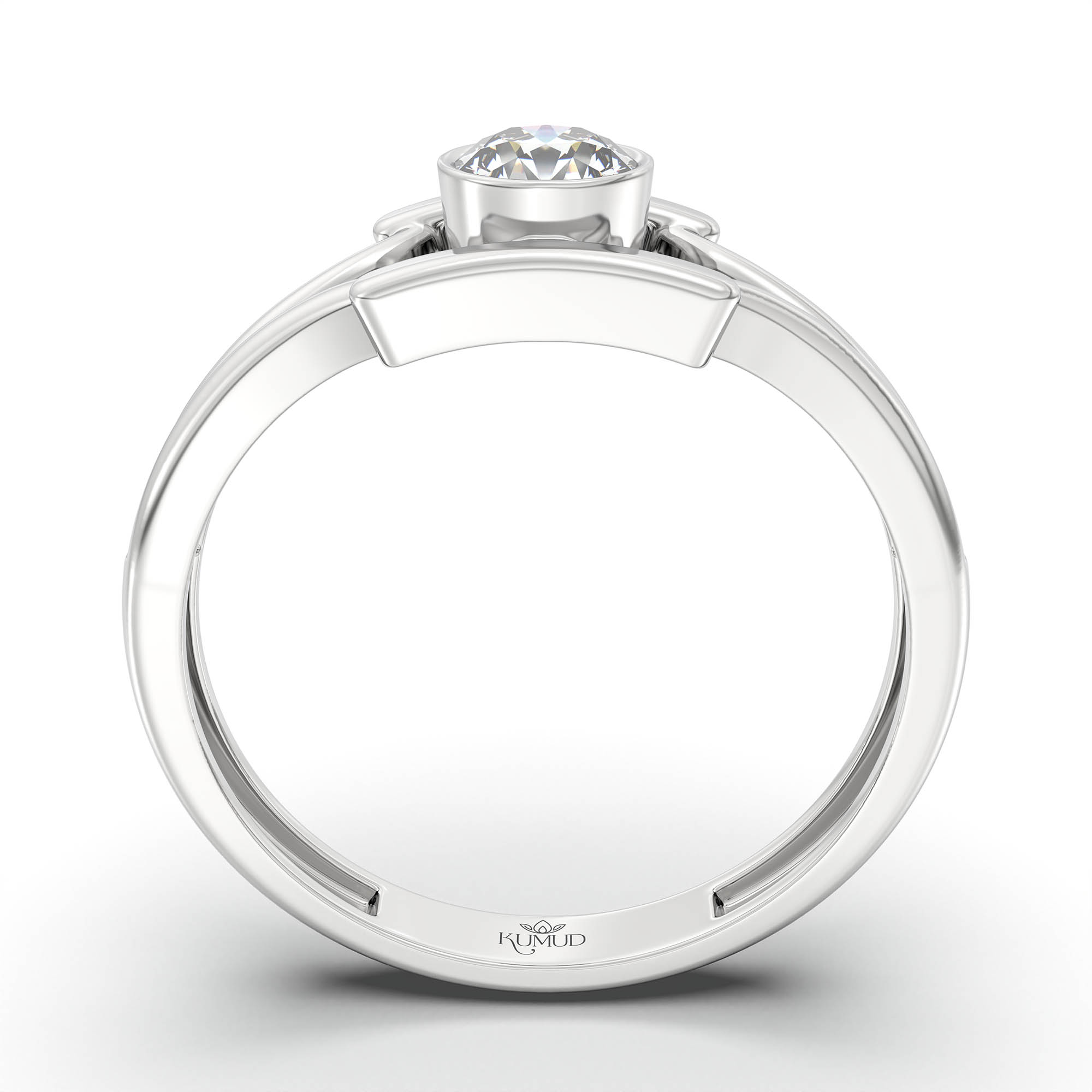 Lab-Grown Diamond Solitaire Ring for Women in 18K White Gold – 0.25 Ct Round, 3 g (Design K11-30-BBZAA) thumbnail