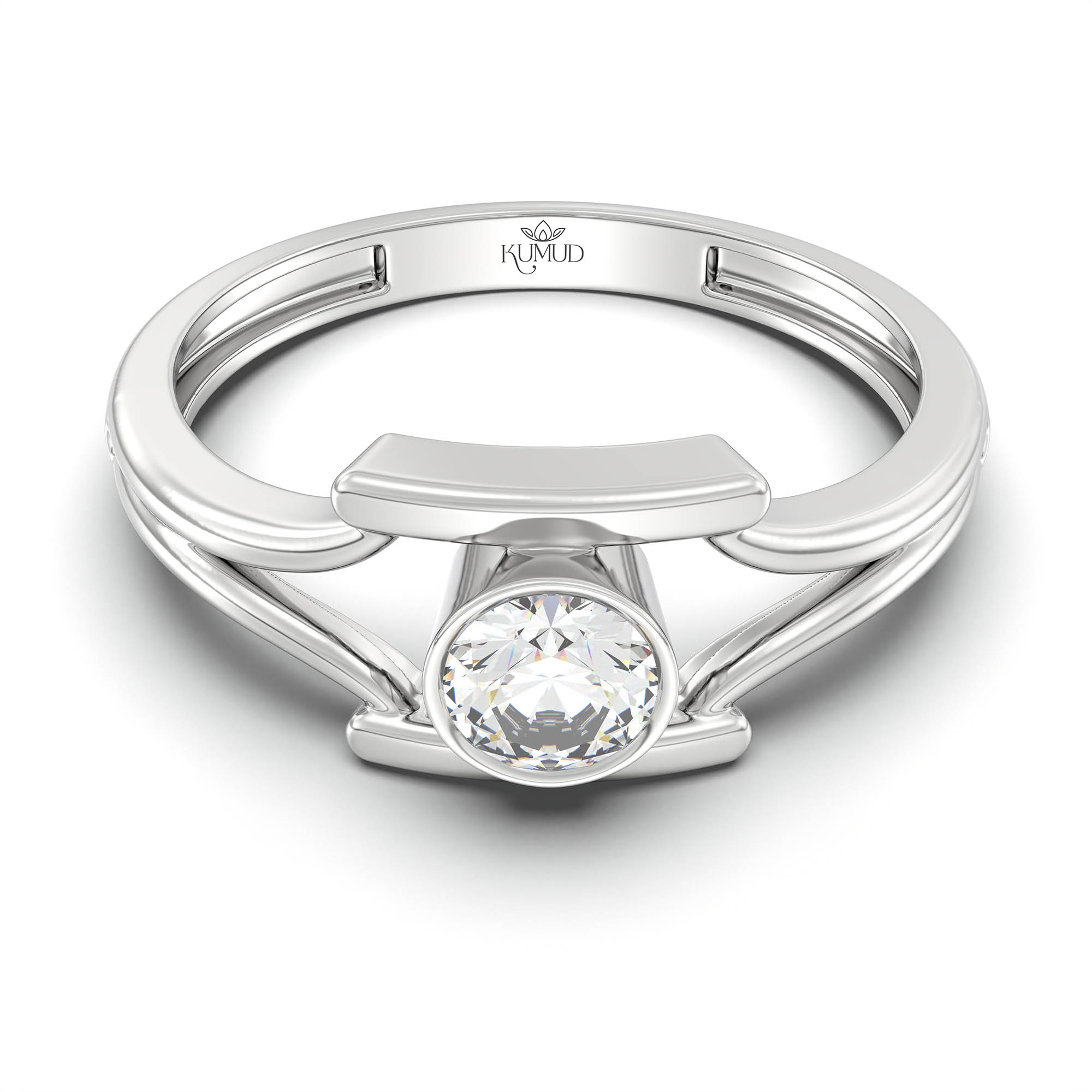 Lab-Grown Diamond Solitaire Ring for Women in 18K White Gold – 0.25 Ct Round, 3 g (Design K11-30-BBZAA) thumbnail