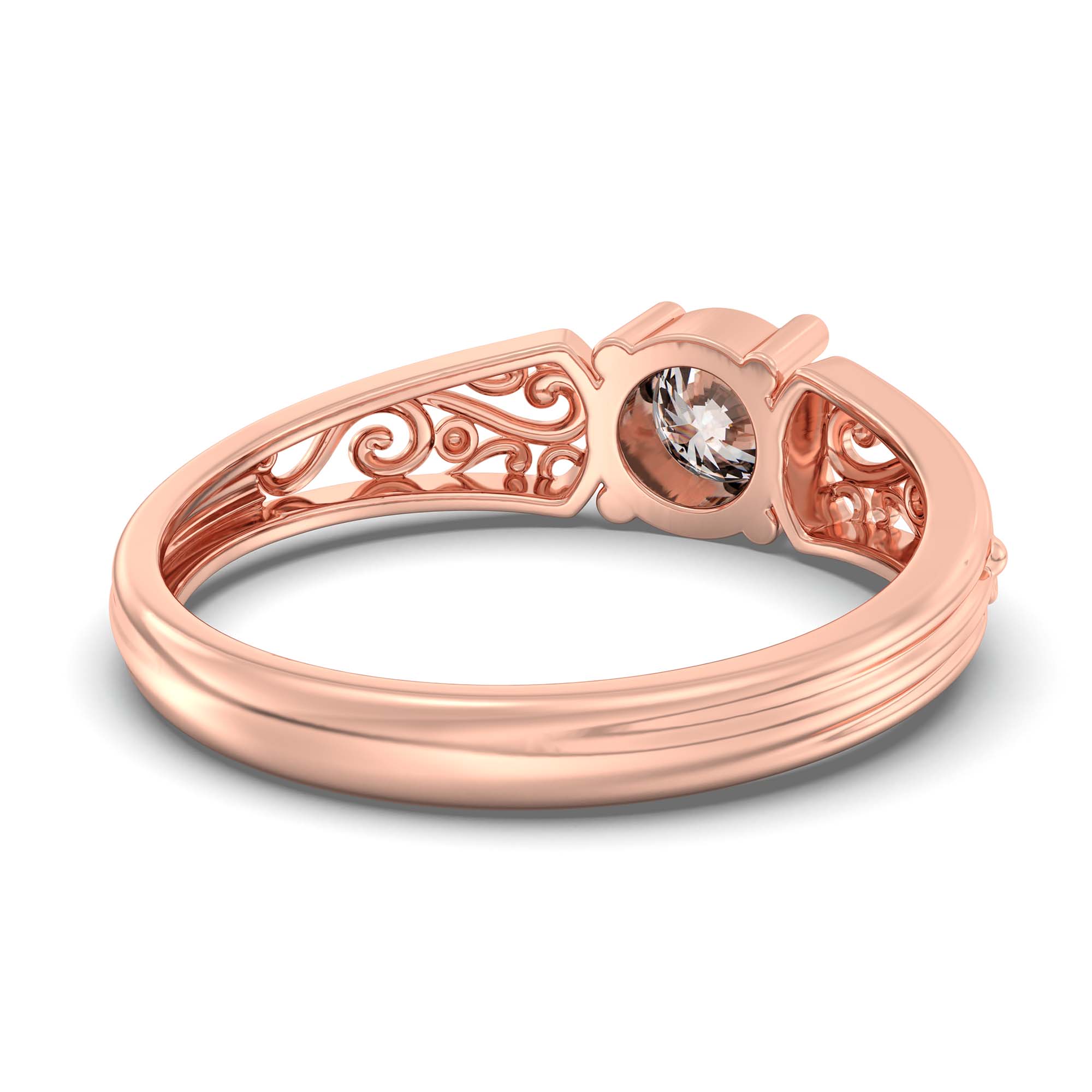 Lab-Grown Diamond Solitaire Ring for Women in 18K Rose Gold – 0.5 Ct Round, 3 g (Design K13-1-APGAA) thumbnail