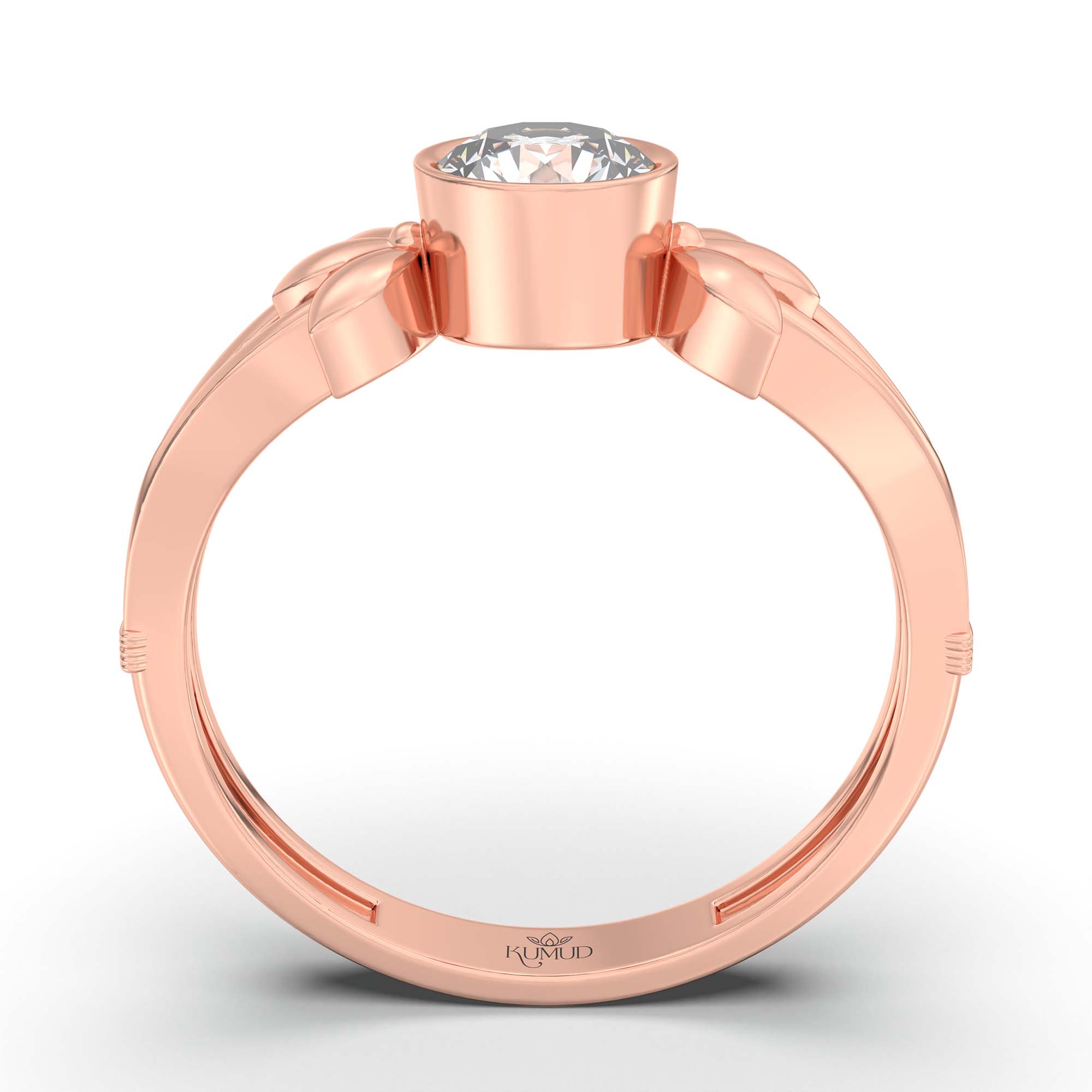 Lab-Grown Diamond Solitaire Ring for Women in 18K Rose Gold – 0.5 Ct Round, 3 g (Design K13-3-BBZAA) thumbnail