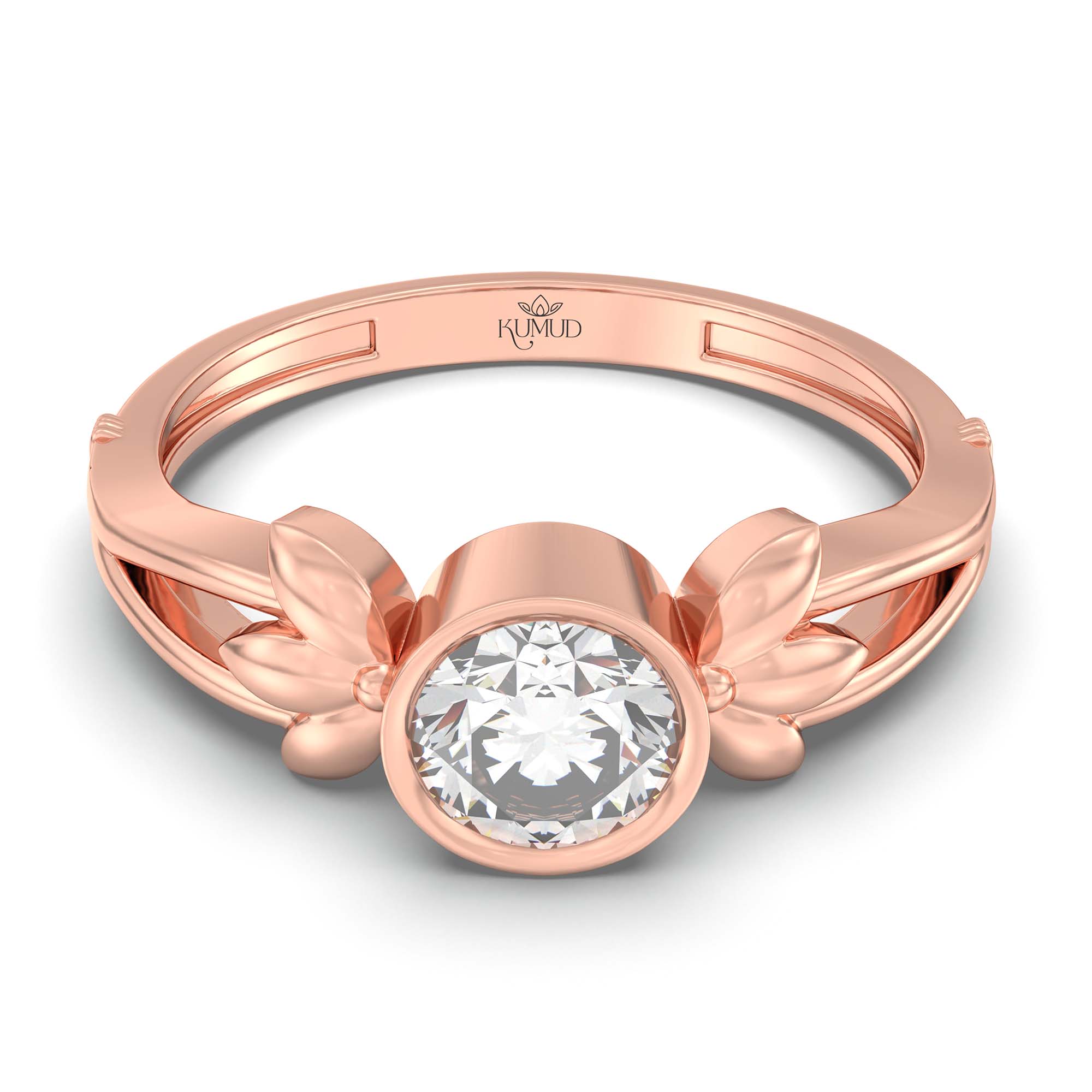 Lab-Grown Diamond Solitaire Ring for Women in 18K Rose Gold – 0.5 Ct Round, 3 g (Design K13-3-BBZAA) thumbnail