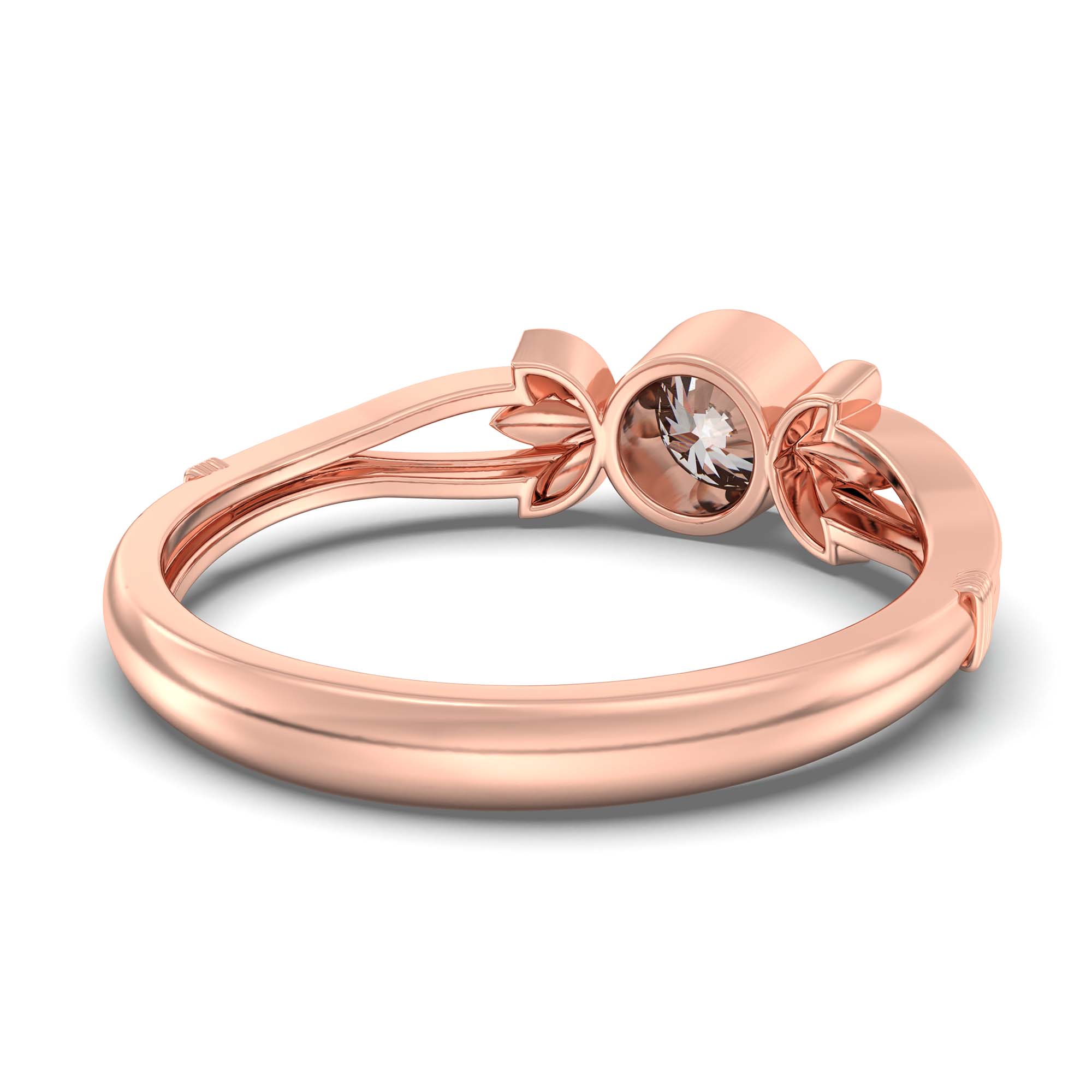 Lab-Grown Diamond Solitaire Ring for Women in 18K Rose Gold – 0.5 Ct Round, 3 g (Design K13-3-BBZAA) thumbnail