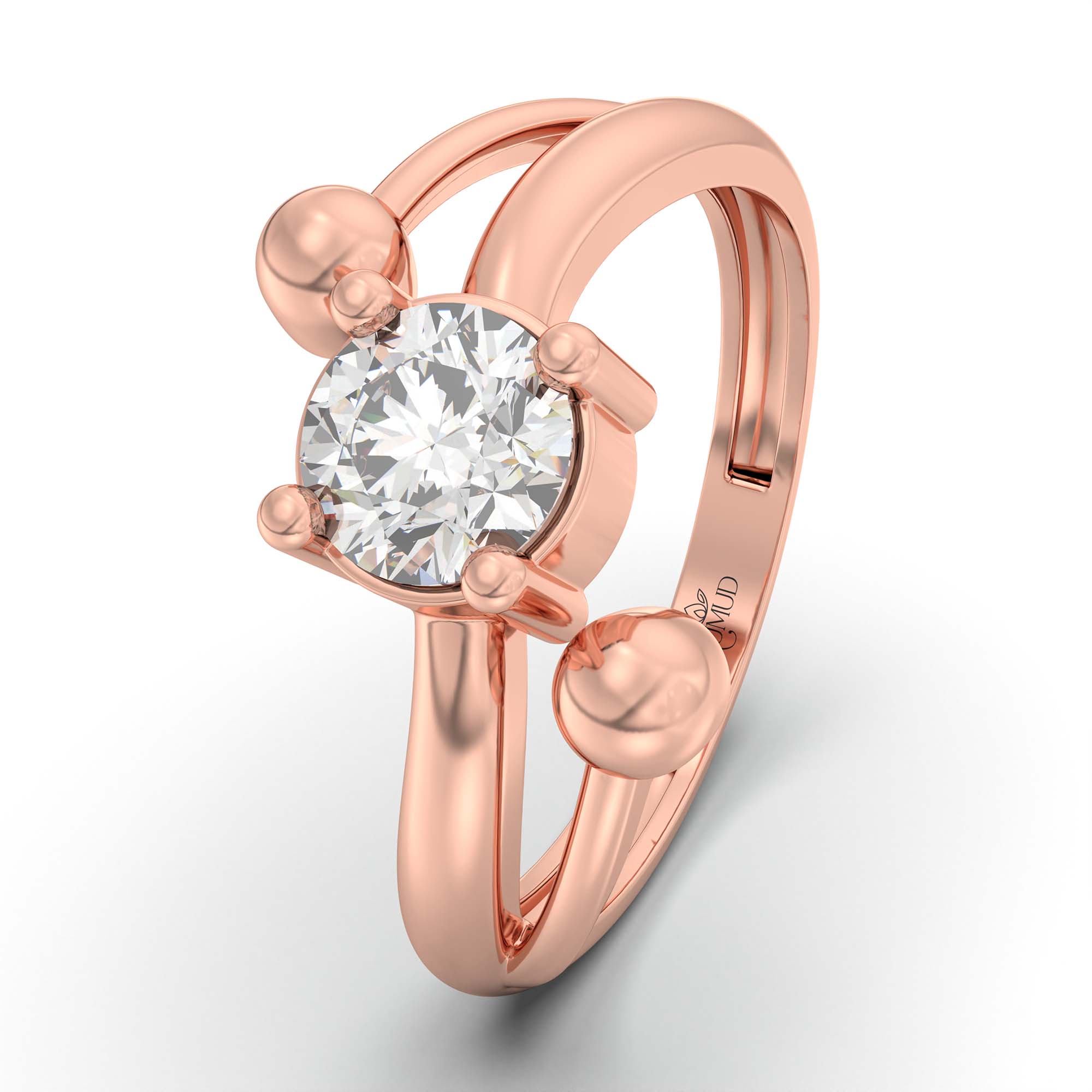 Lab-Grown Diamond Solitaire Ring for Women in 18K Rose Gold – 0.5 Ct Round, 3 g (Design K13-5-APGAA) thumbnail