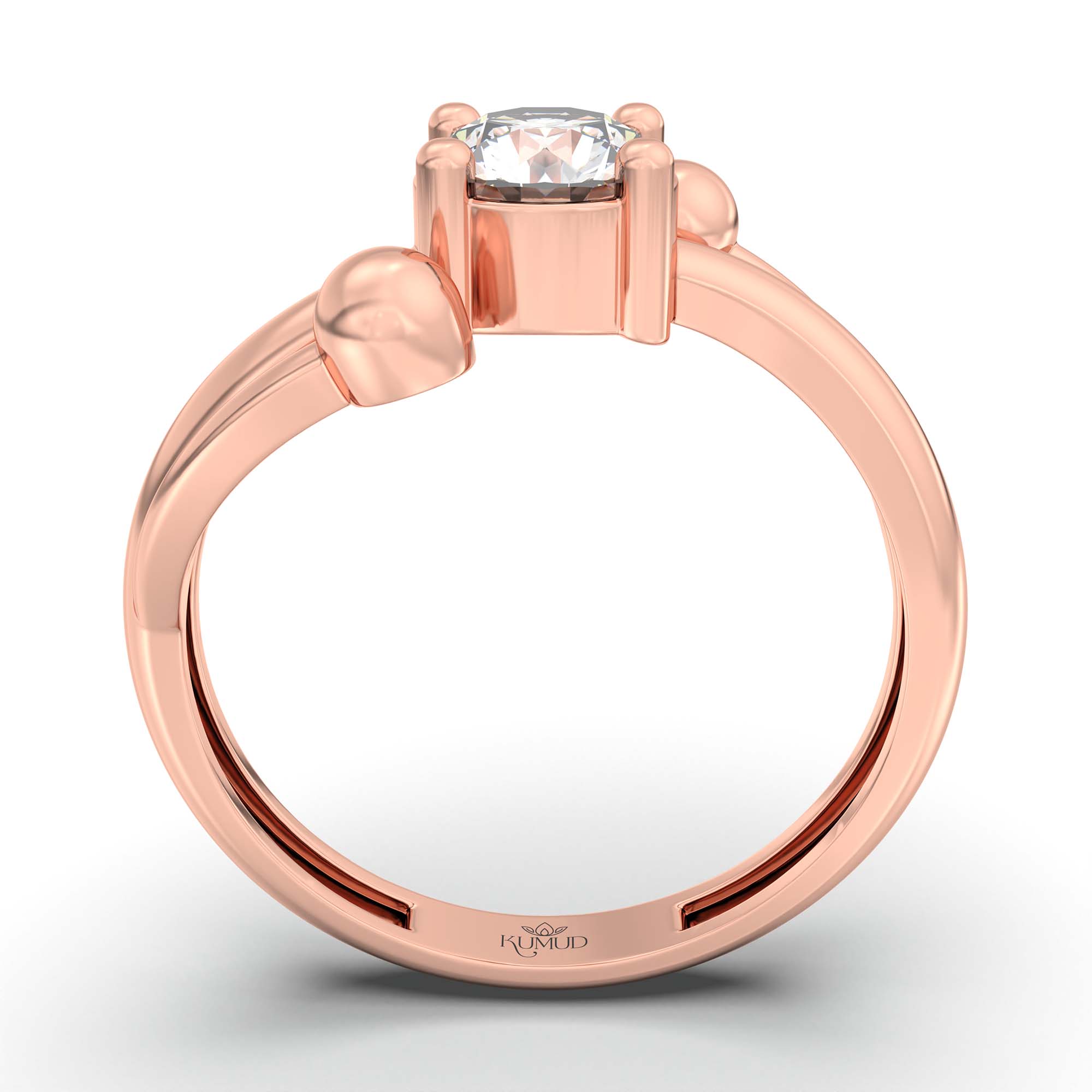 Lab-Grown Diamond Solitaire Ring for Women in 18K Rose Gold – 0.5 Ct Round, 3 g (Design K13-5-APGAA) thumbnail