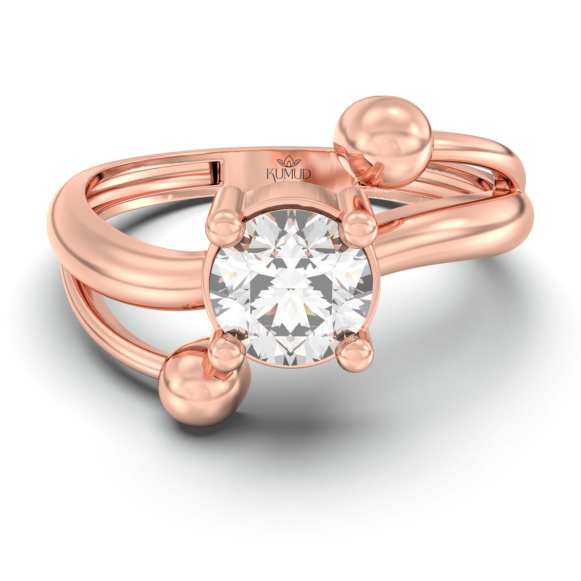 Lab-Grown Diamond Solitaire Ring for Women in 18K Rose Gold – 0.5 Ct Round, 3 g (Design K13-5-APGAA) thumbnail