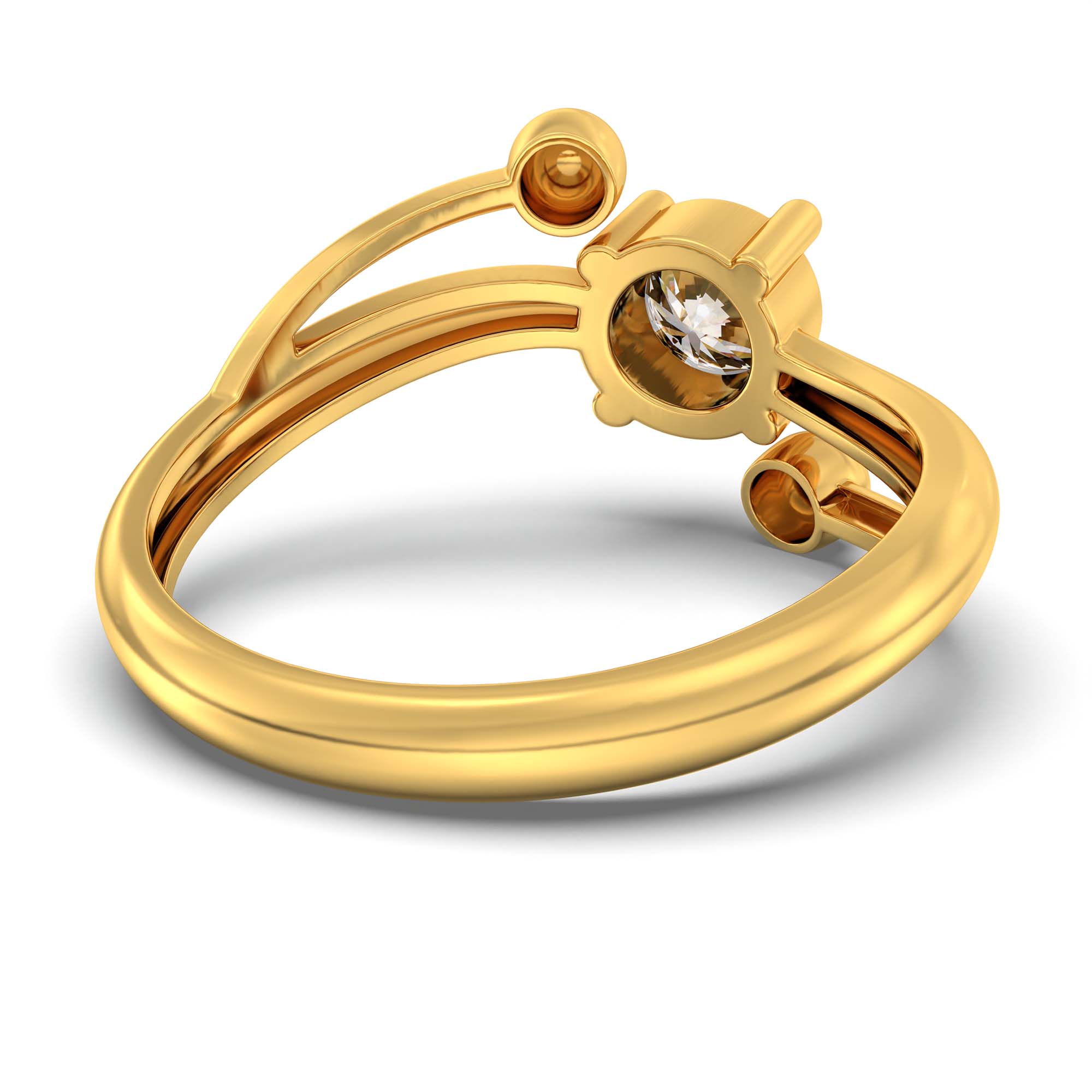 Lab-Grown Diamond Solitaire Ring for Women in 22K Yellow Gold – 0.5 Ct Round, 3 g (Design K13-5-APGAA) thumbnail