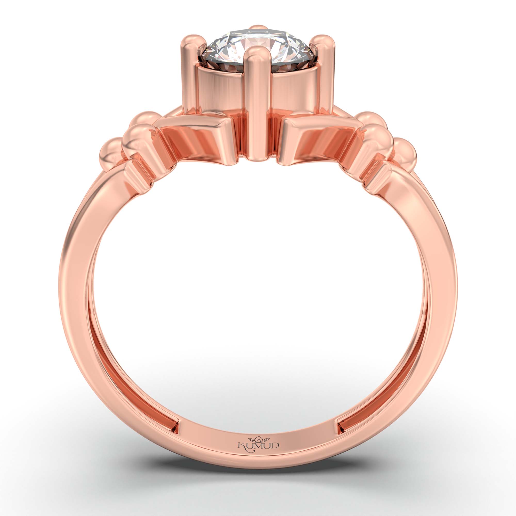 Lab-Grown Diamond Solitaire Ring for Women in 18K Rose Gold – 0.5 Ct Round, 3 g (Design K13-6-APGAA) thumbnail