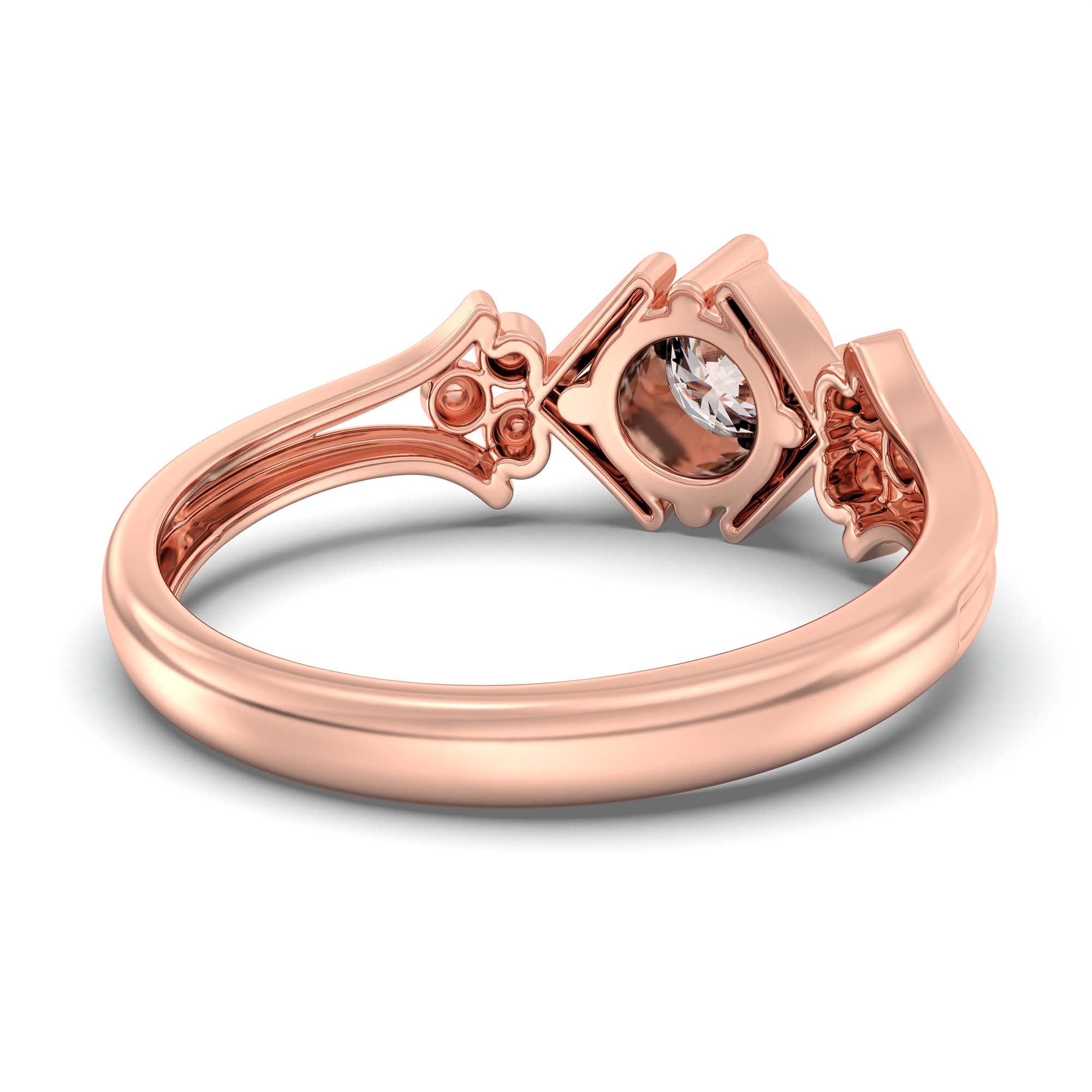 Lab-Grown Diamond Solitaire Ring for Women in 18K Rose Gold – 0.5 Ct Round, 3 g (Design K13-6-APGAA) thumbnail